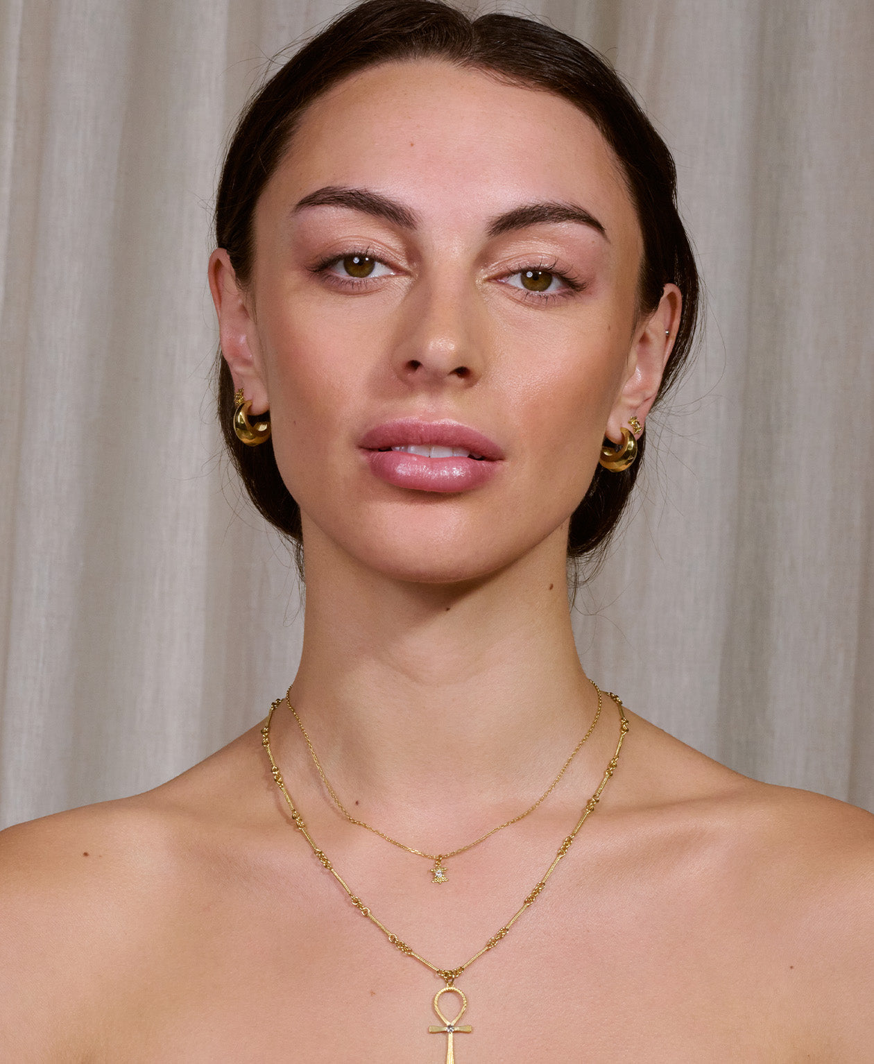Inti Necklace - 22k Gold Vermeil, Peach Zircon