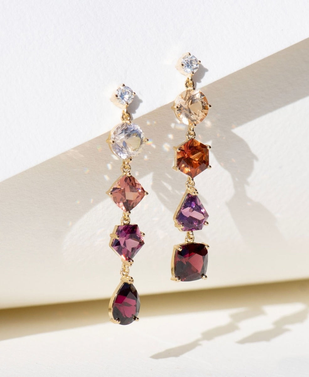 One of a Kind 425 18k Yellow Gold, Garnet Zoë Morgan NZ