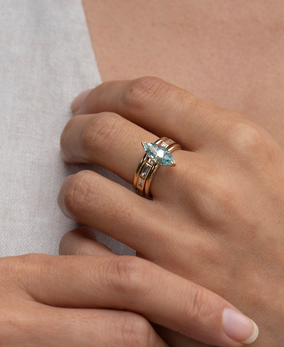 One of a Kind 467 - 18k Yellow Gold, Aquamarine