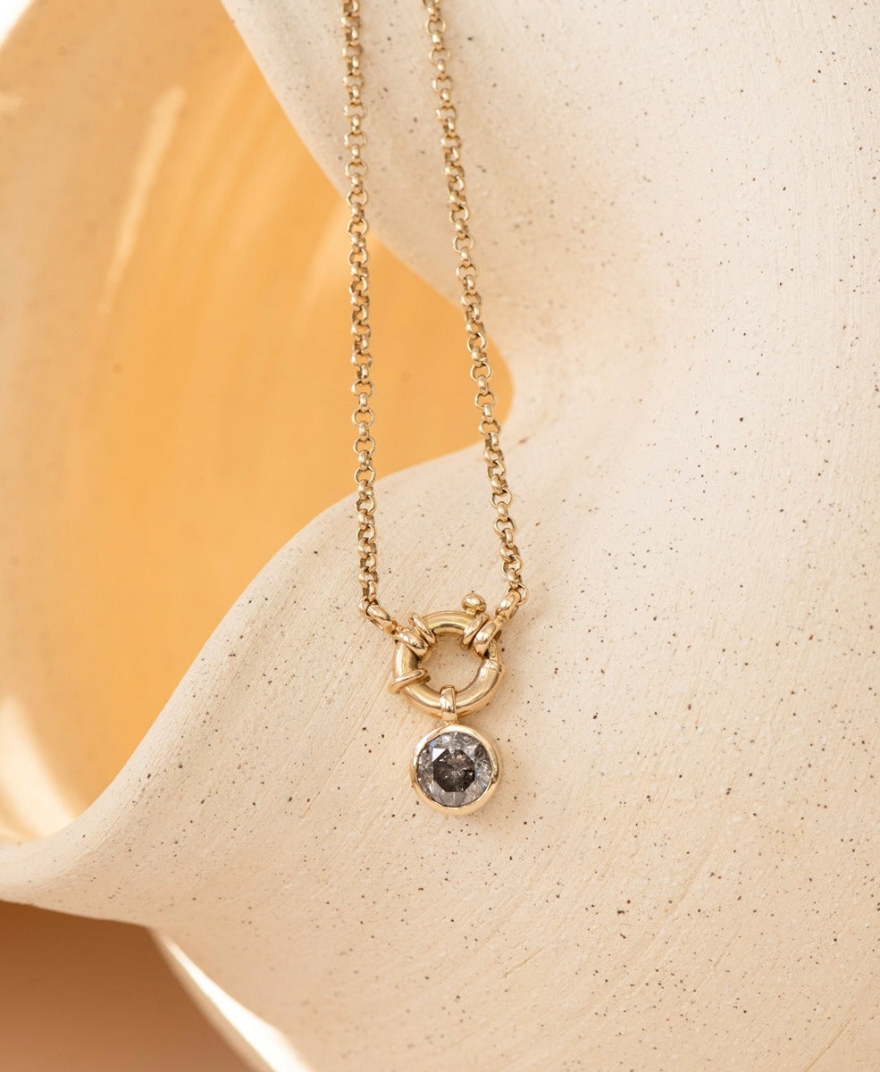 One of a Kind 475 - 18k Yellow Gold, Salt & Pepper Diamond