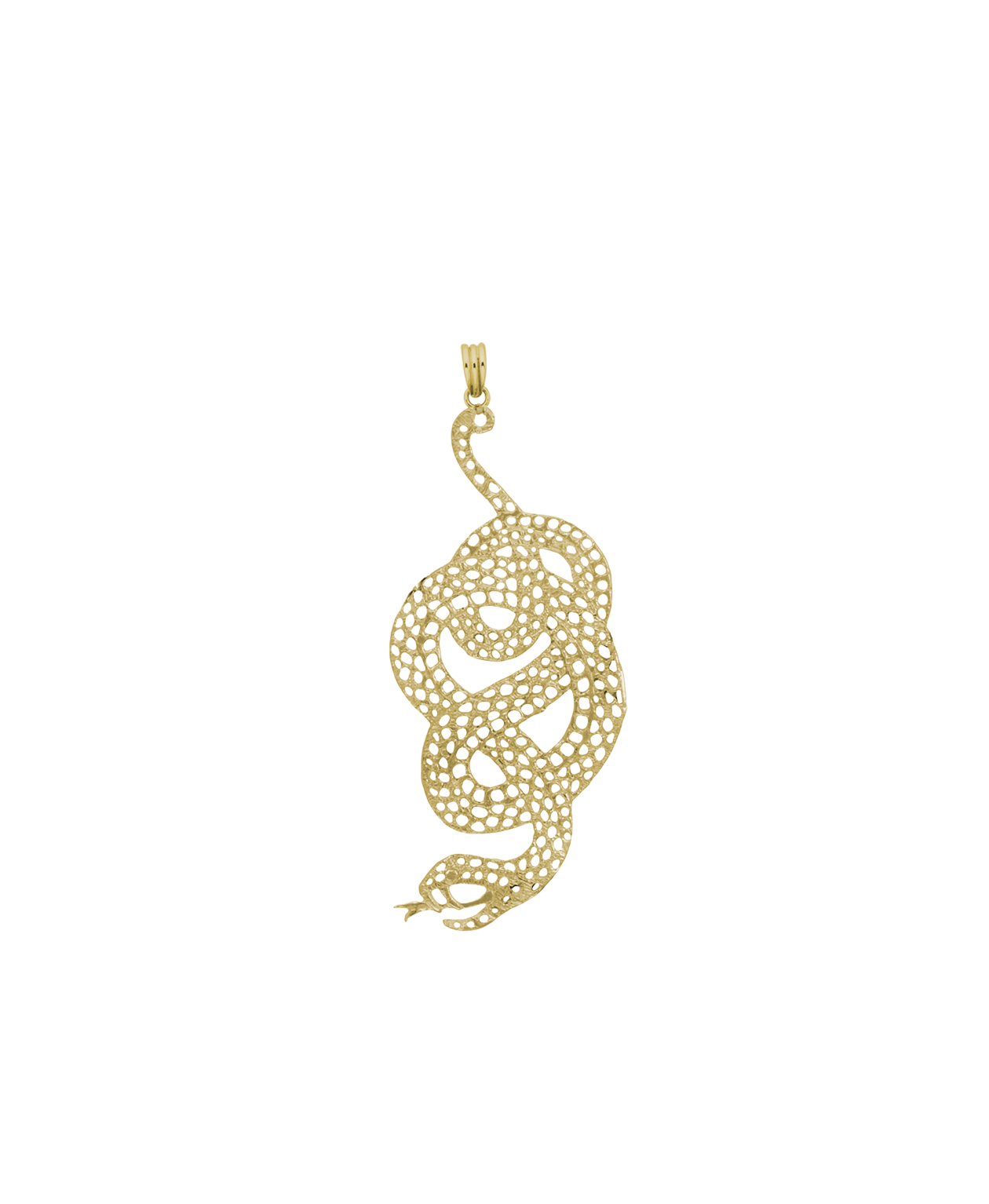 Lacy Snake Charm - 22k Gold Vermeil
