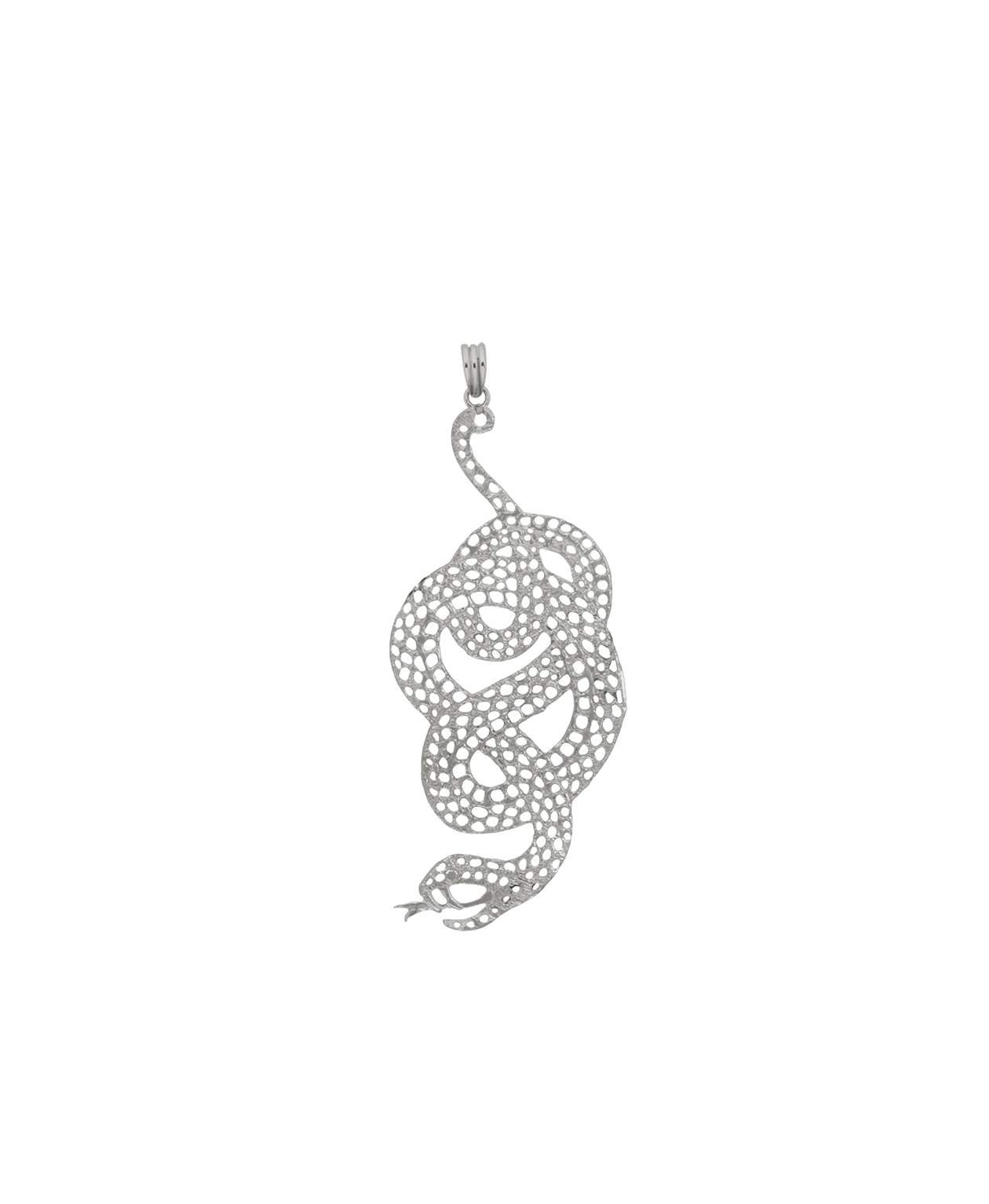 Lacy Snake Charm - 925 Sterling Silver