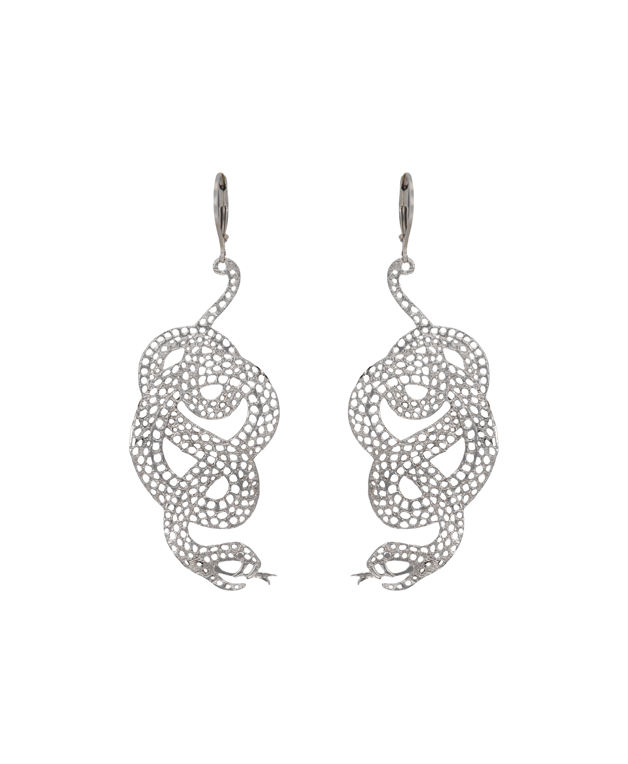 Lacy Snake Earrings - 925 Sterling Silver