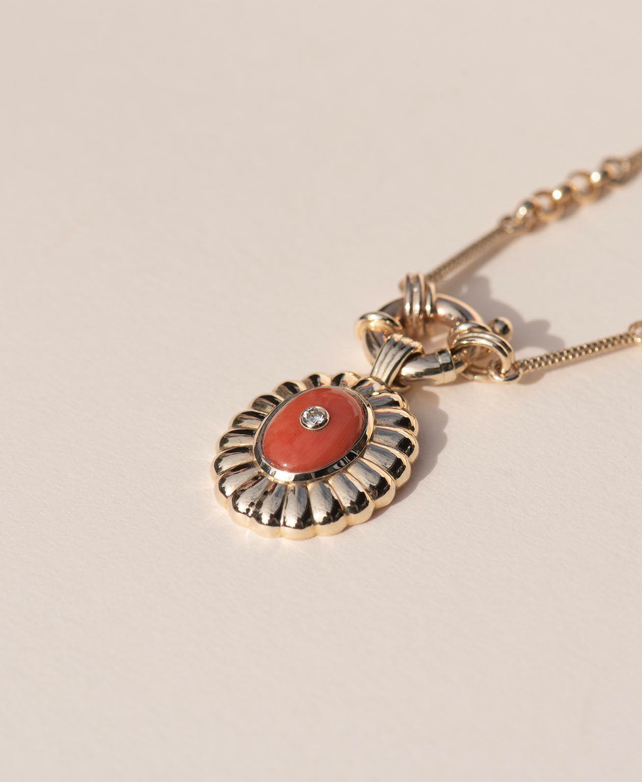Limited Edition 193 - 9k Yellow Gold, Coral