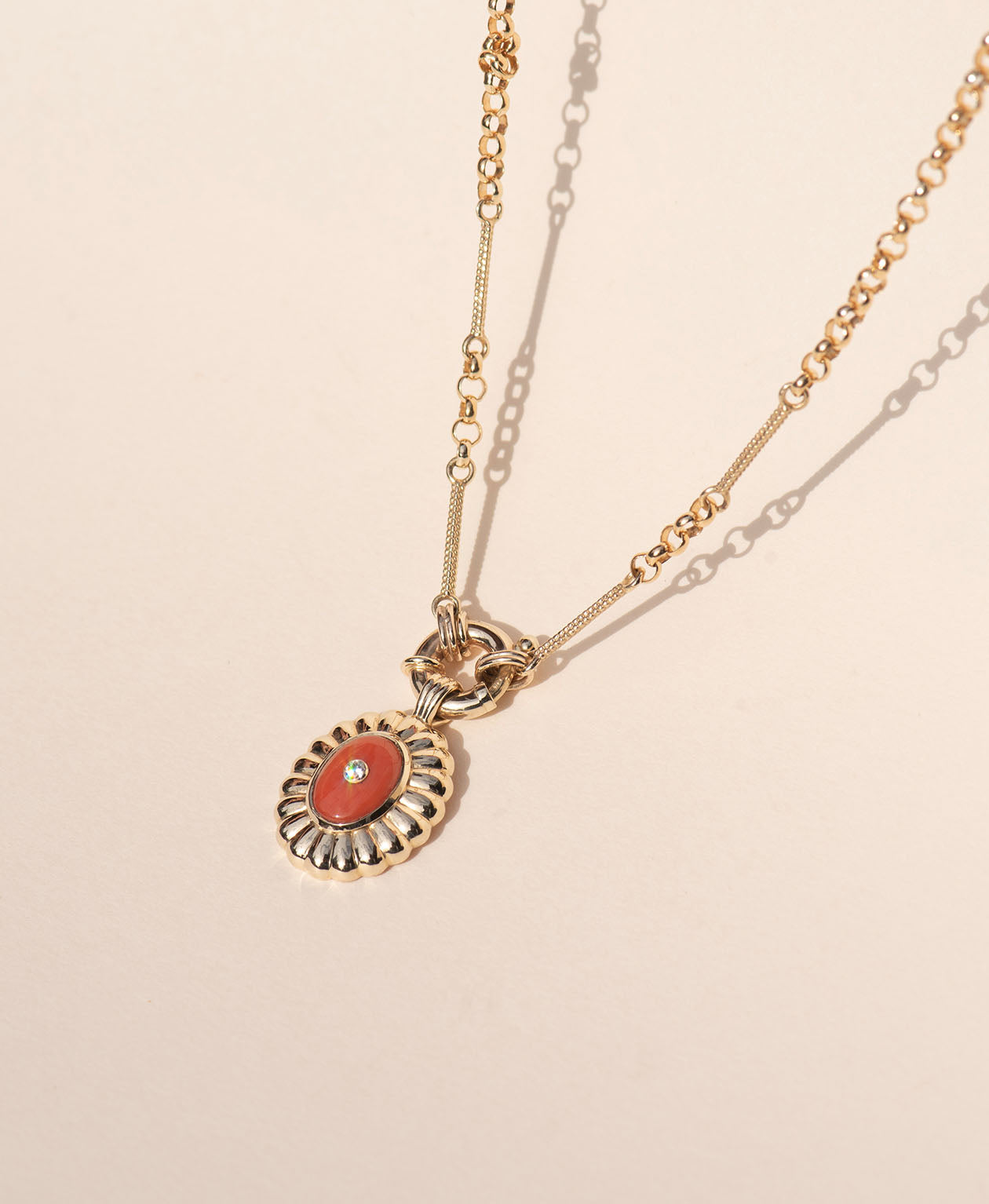 Limited Edition 193 - 9k Yellow Gold, Coral