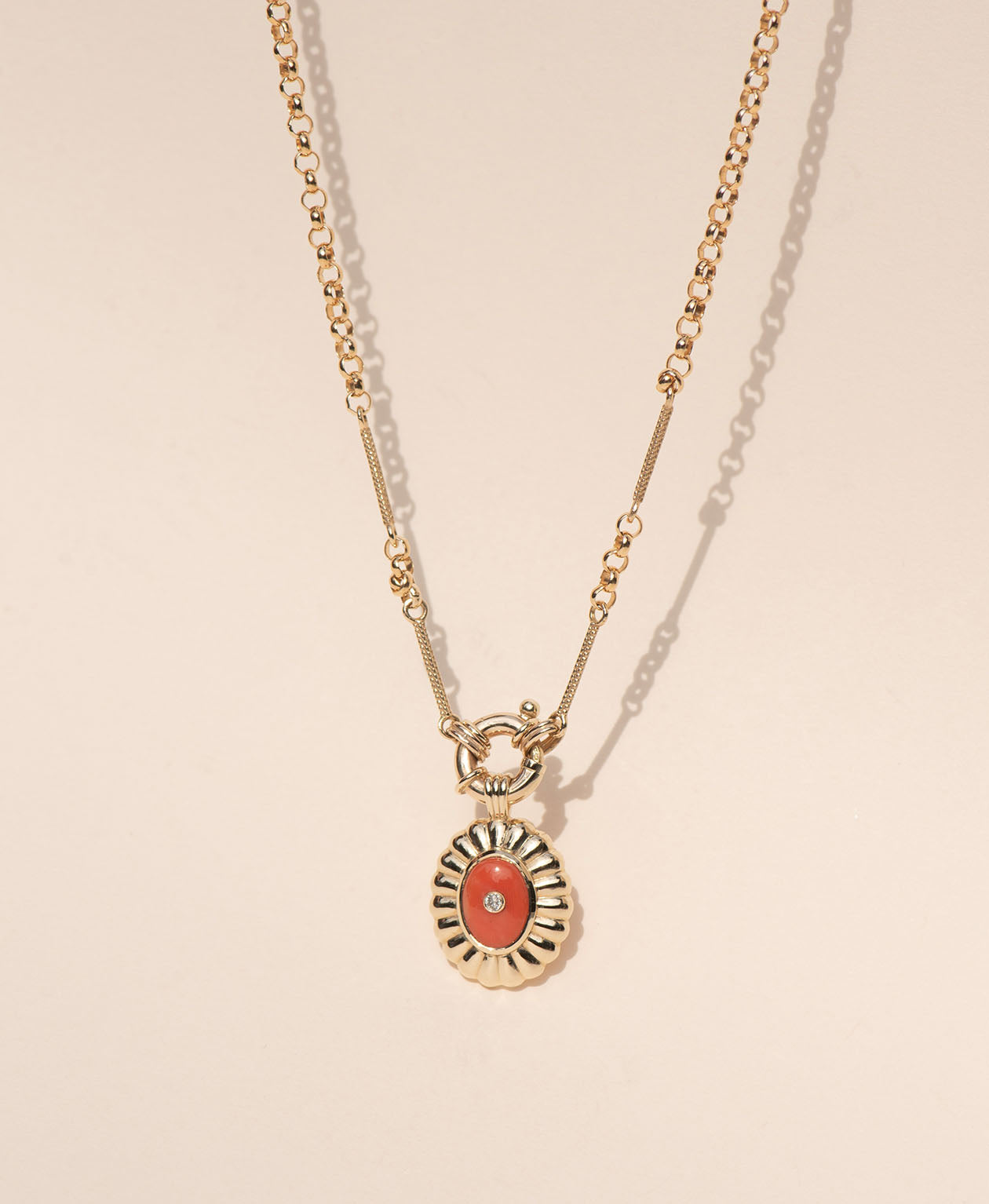 Limited Edition 193 - 9k Yellow Gold, Coral