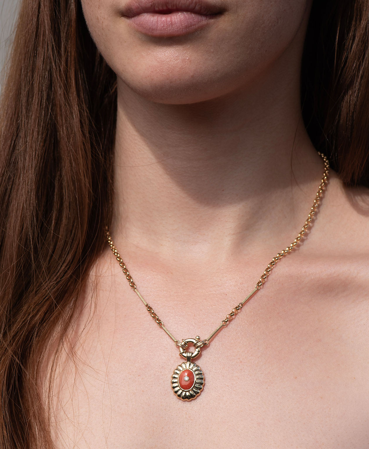 Limited Edition 193 - 9k Yellow Gold, Coral