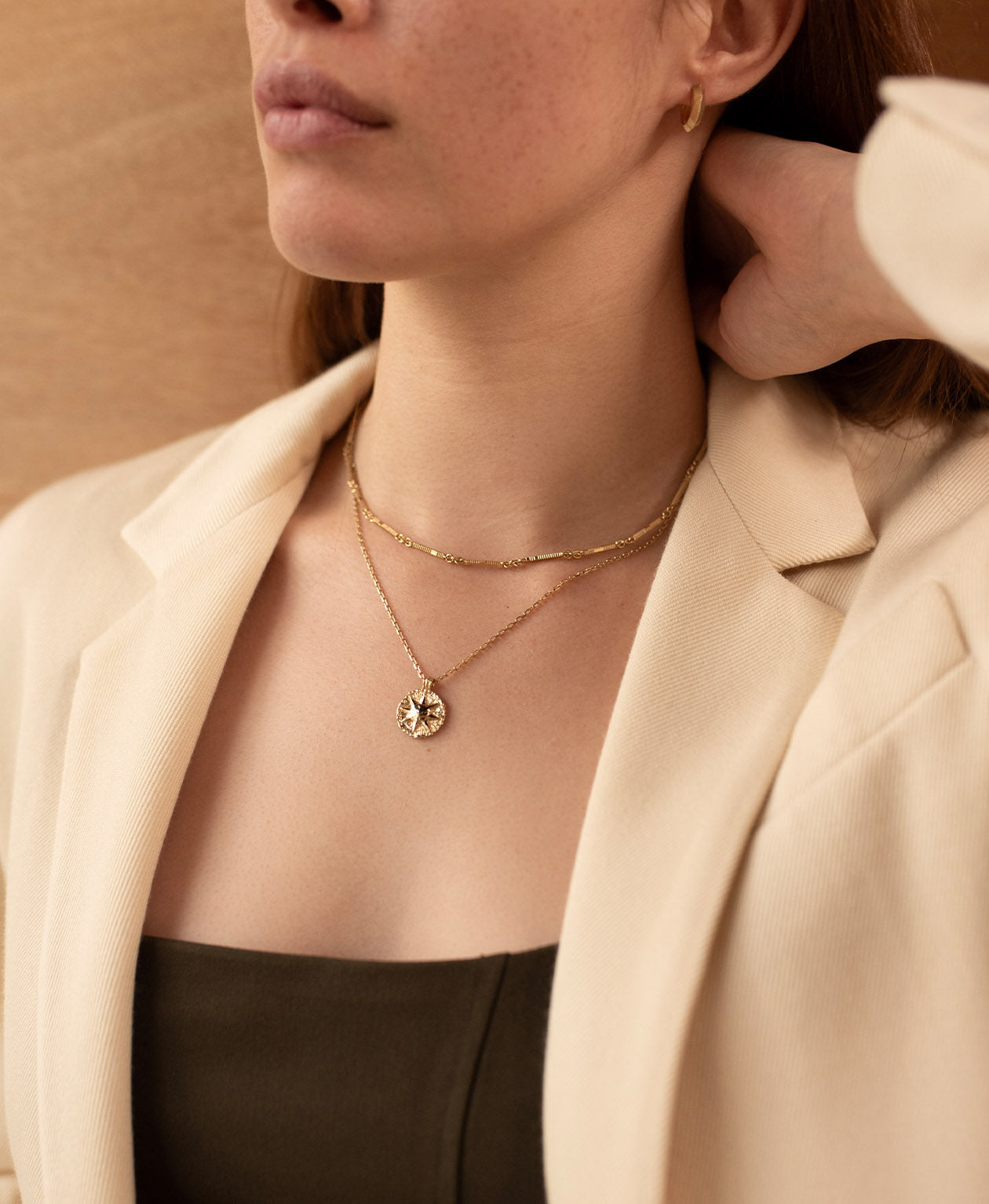 Ameena Chain (40cm) & Let the Sun Shine In Necklace Gift Set - 22k Gold Vermeil