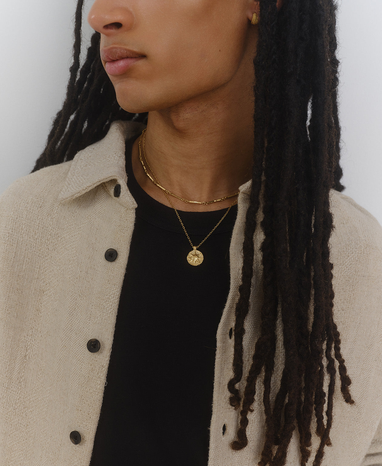 Ameena Chain (40cm) & Let the Sun Shine In Necklace Gift Set - 22k Gold Vermeil