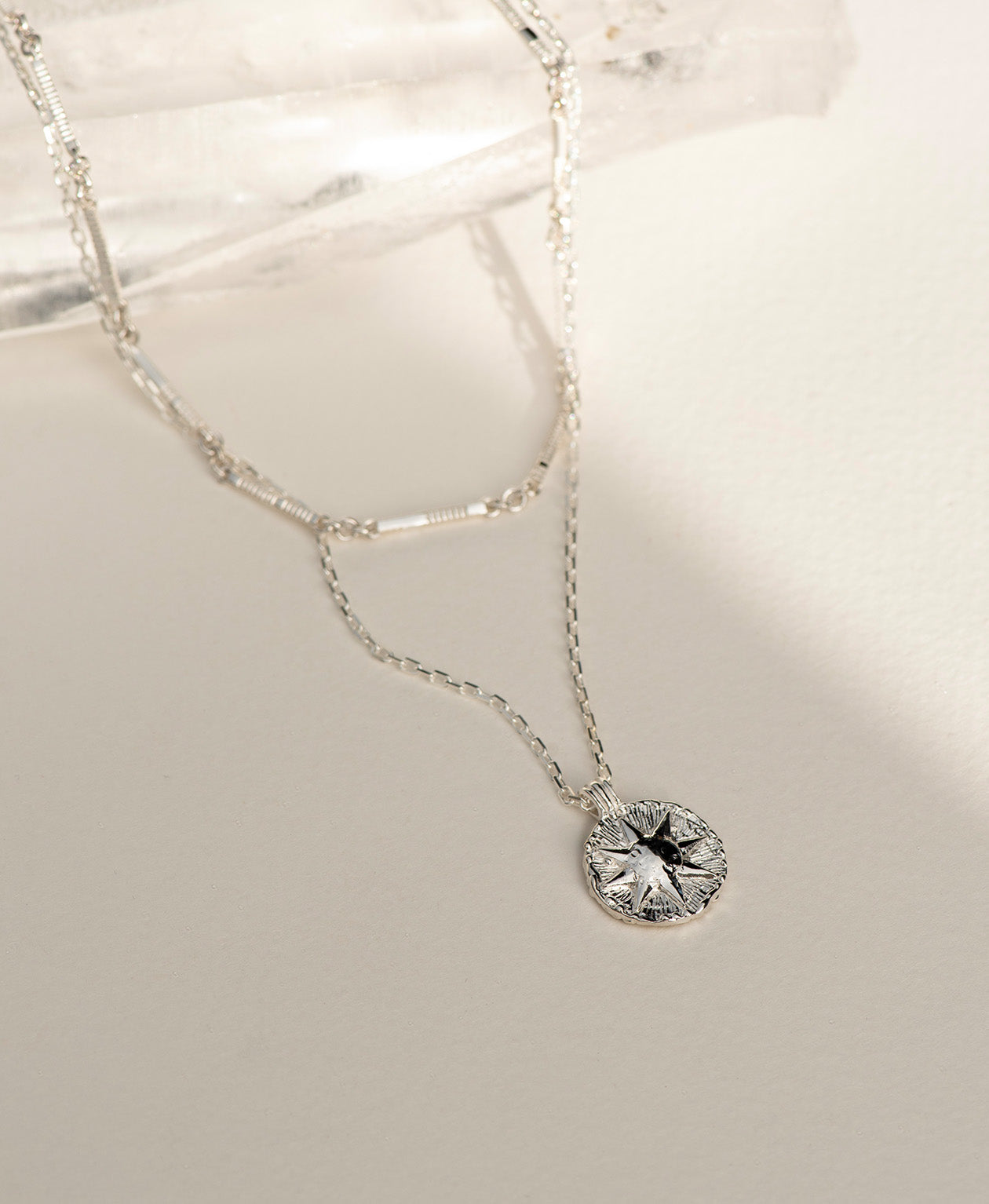 Ameena Chain (40cm) & Let the Sun Shine In Necklace Gift Set - 925 Sterling Silver