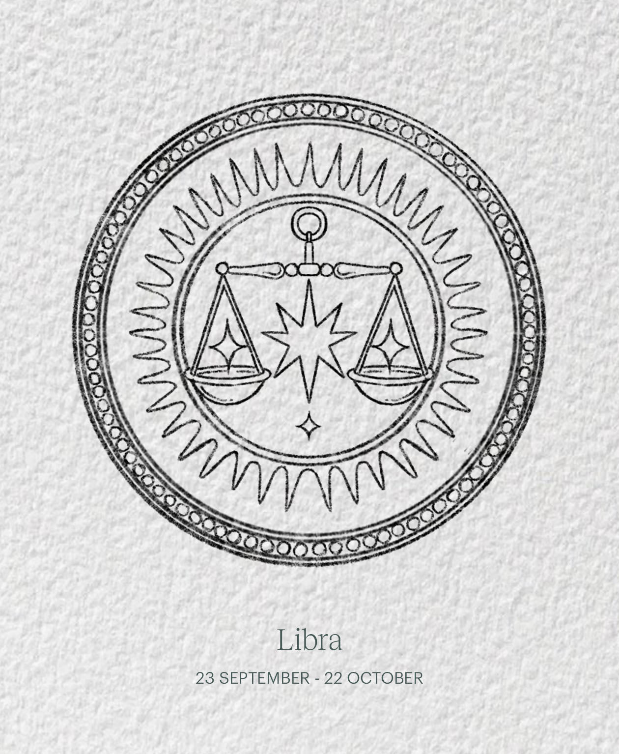 Sun in Libra Necklace - 925 Sterling Silver