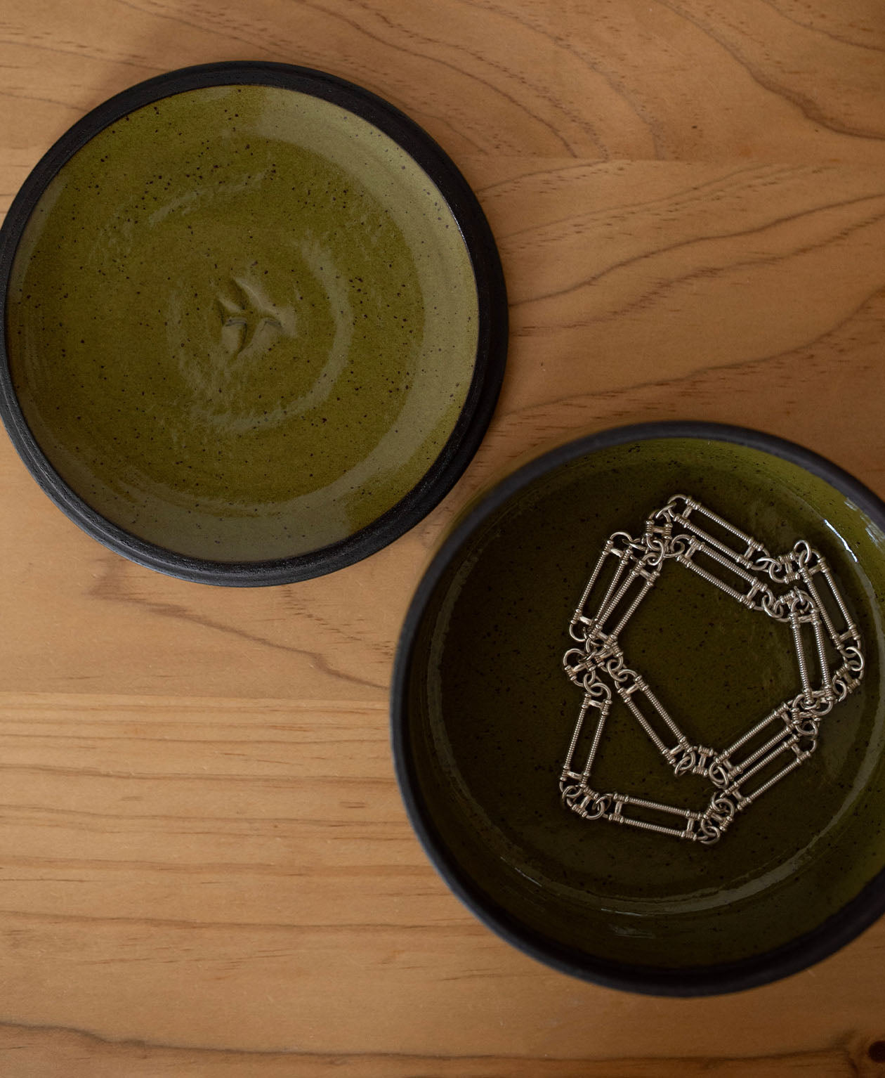 Ceramic Jewellery Box - Tōtara Green