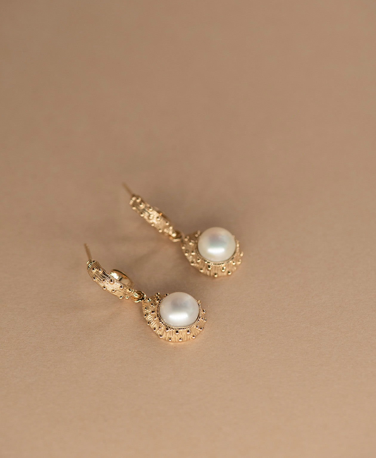 Lulu Earrings - 22k Gold Vermeil, Pearl