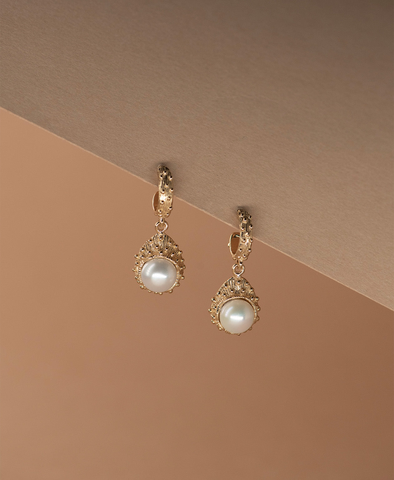 Lulu Earrings - 22k Gold Vermeil, Pearl