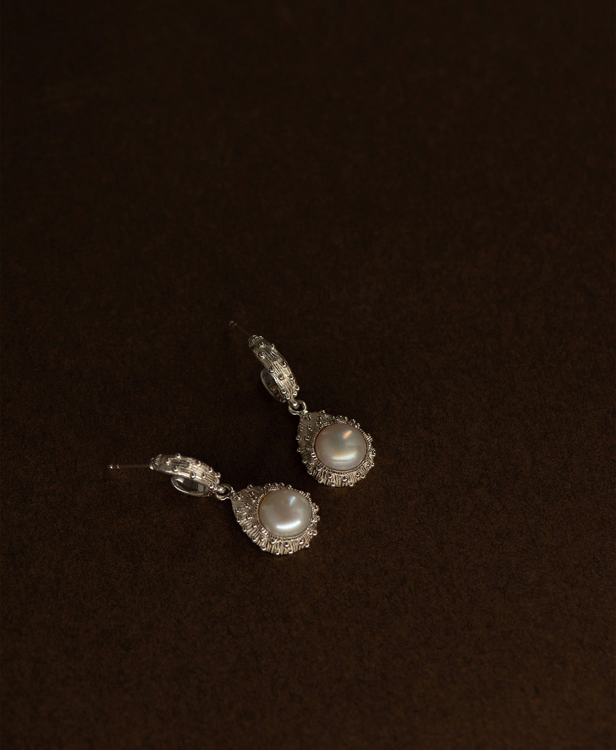 Lulu Earrings - 925 Sterling Silver, Pearl
