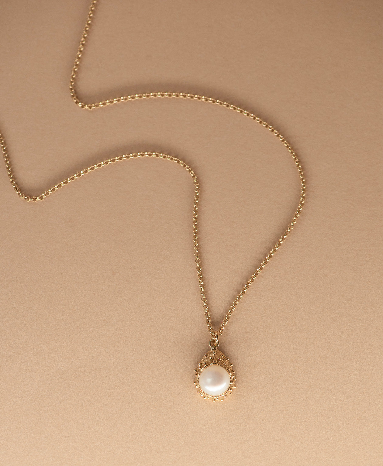 Lulu Necklace - 22k Gold Vermeil, Pearl