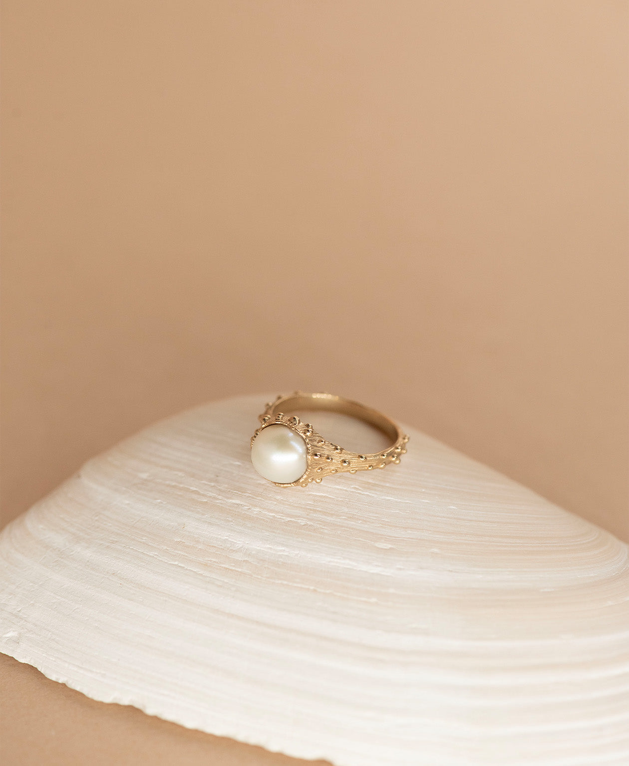 Lulu Ring - 22k Gold Vermeil, Pearl