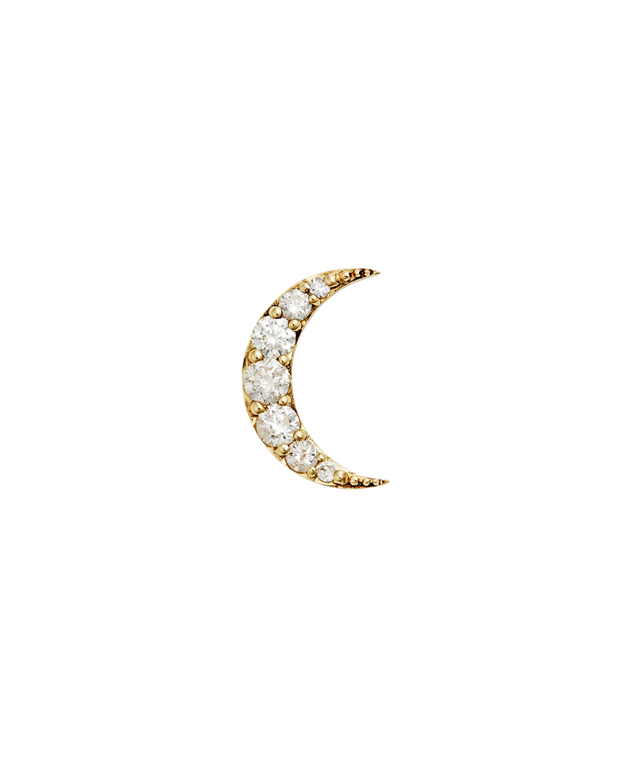 Luna Studs - 9k Yellow Gold, Diamond