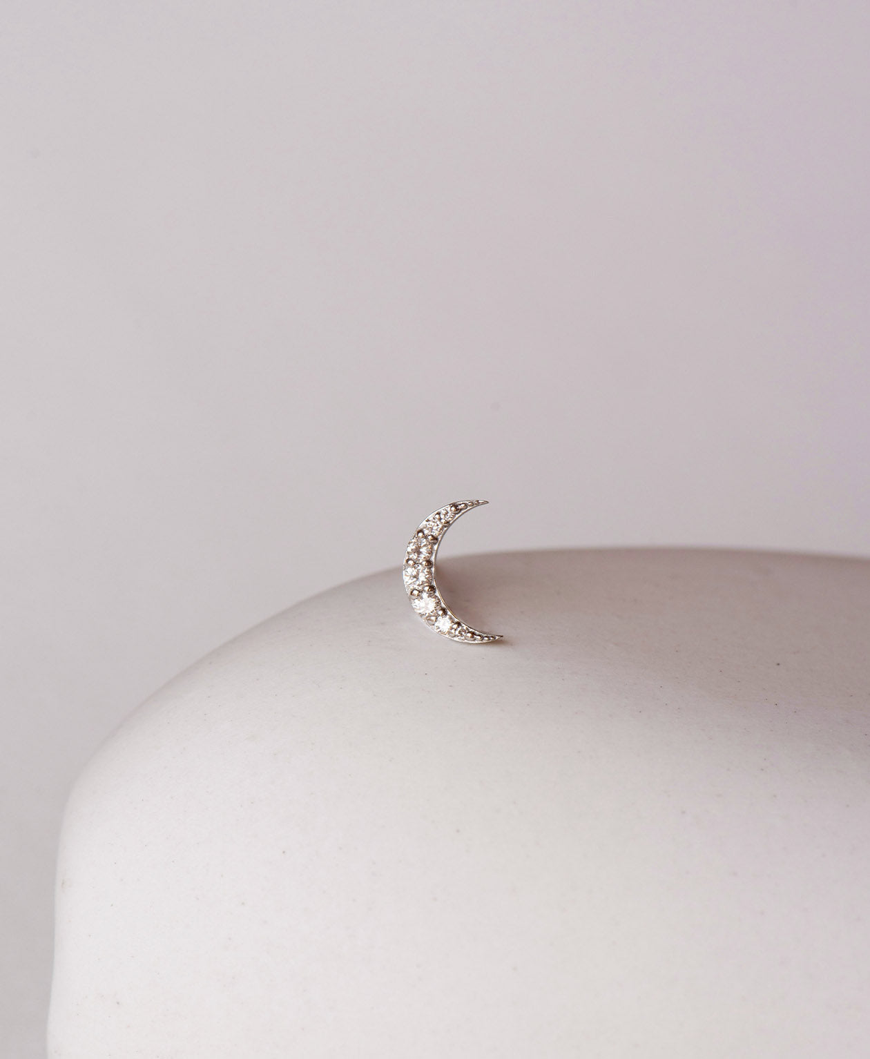 Luna Studs - 9k White Gold, Diamond