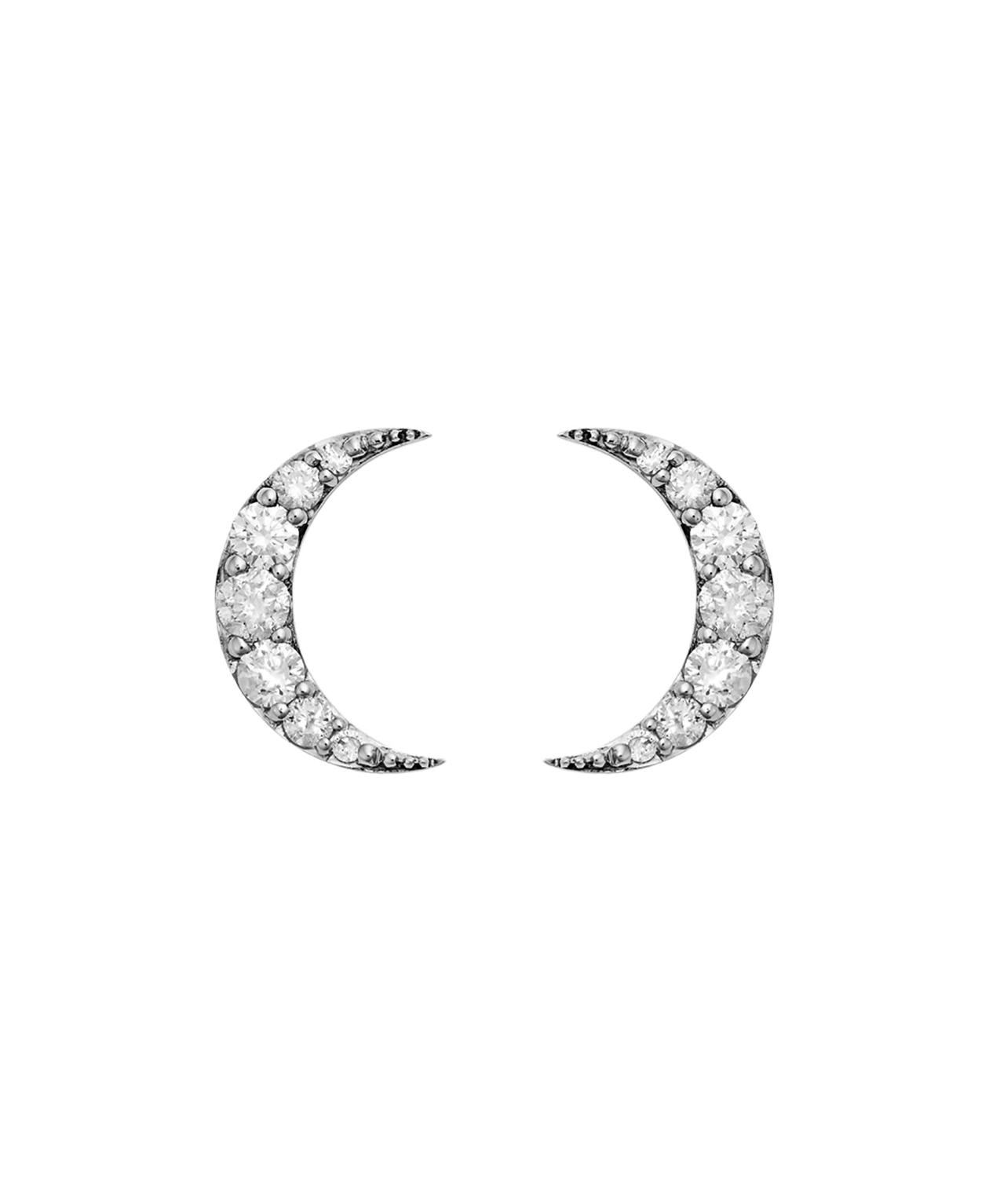 Luna Studs - 9k White Gold, Diamond