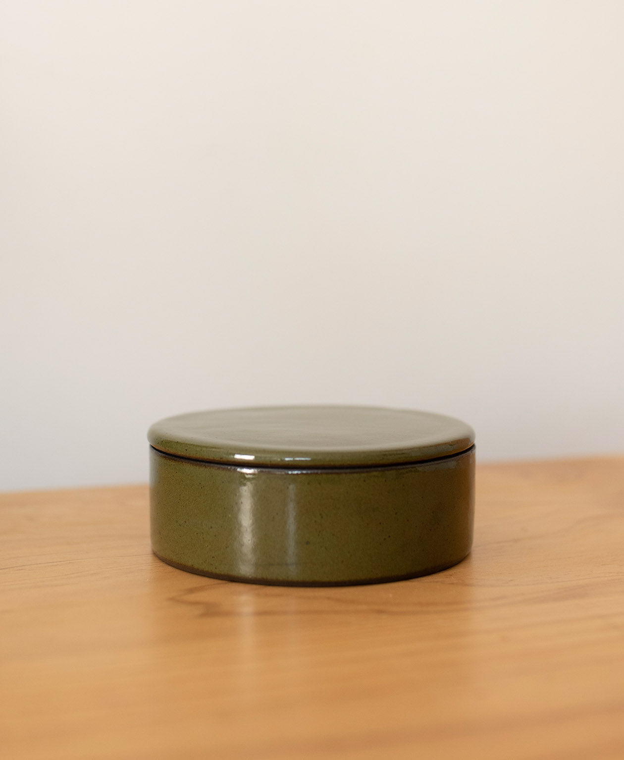 Ceramic Jewellery Box - Tanekaha Green