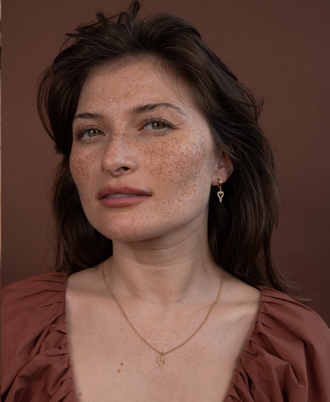 Mini Gypsy Heart Hoops - 22k Gold Vermeil