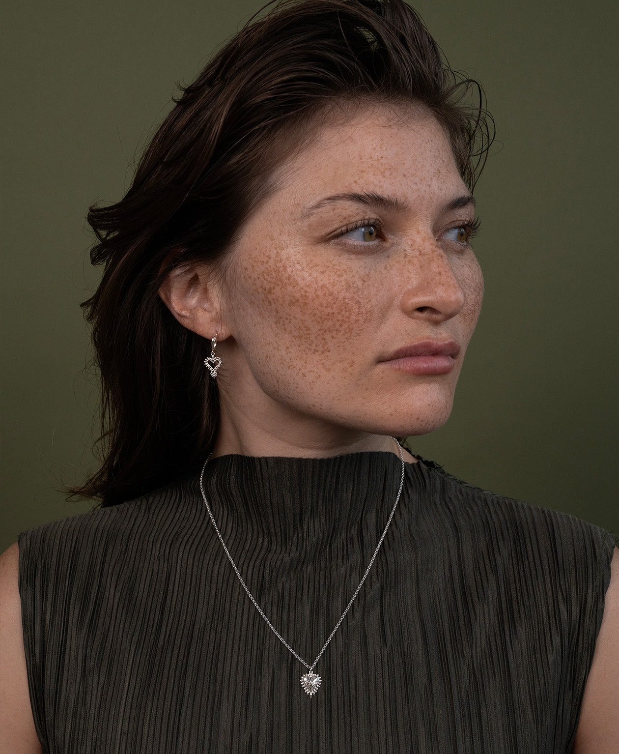 Mini Gypsy Heart Hoops - 925 Sterling Silver