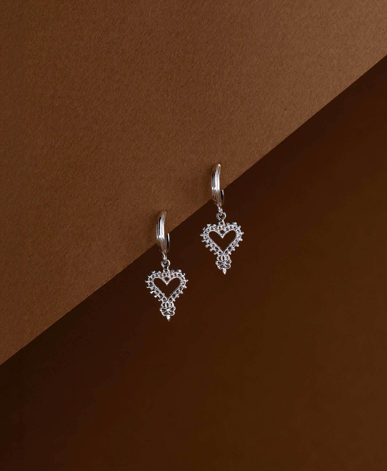 Mini Gypsy Heart Hoops - 925 Sterling Silver