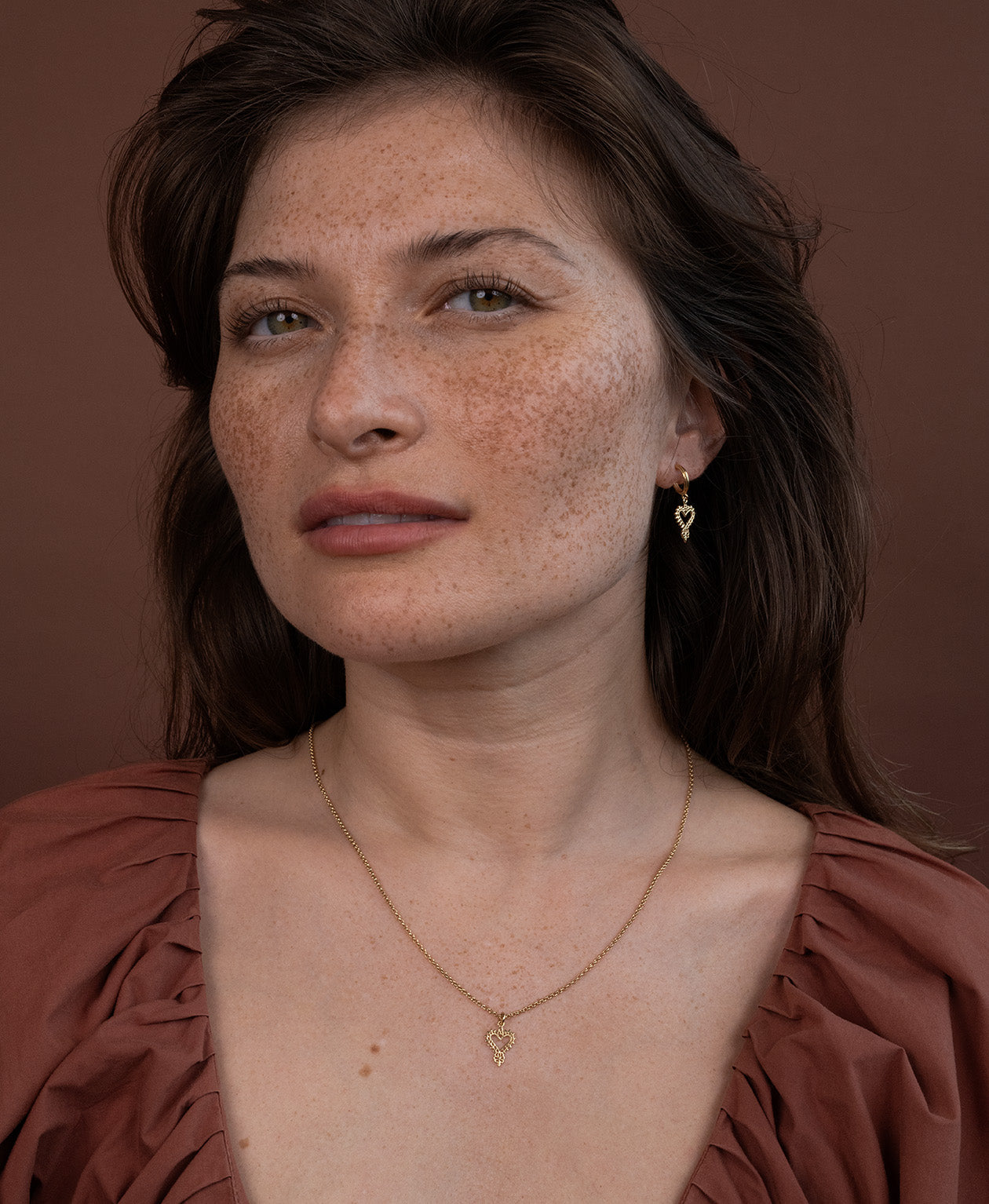 Mini Gypsy Heart Necklace - 22k Gold Vermeil