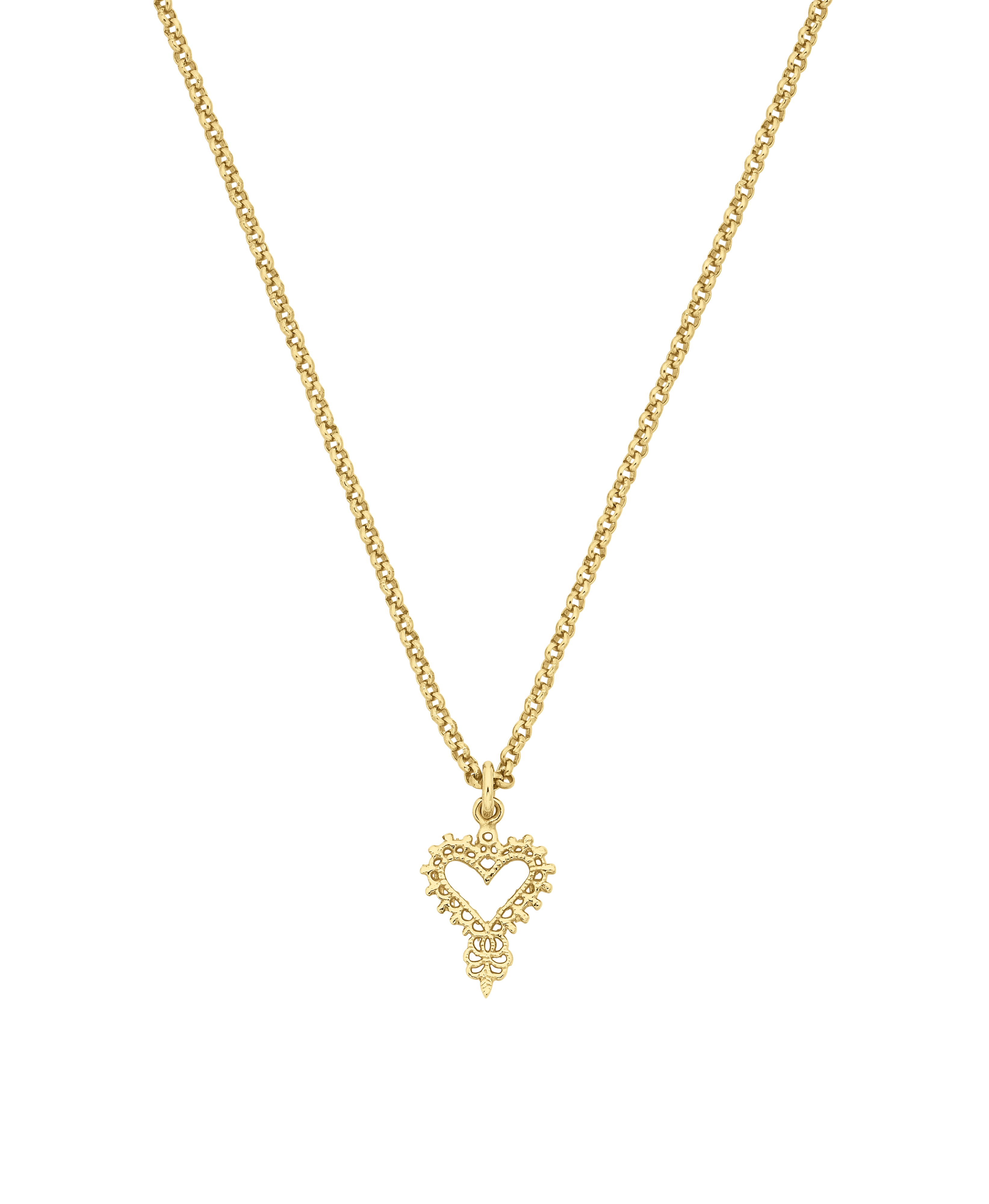Mini Gypsy Heart Necklace - 22k Gold Vermeil