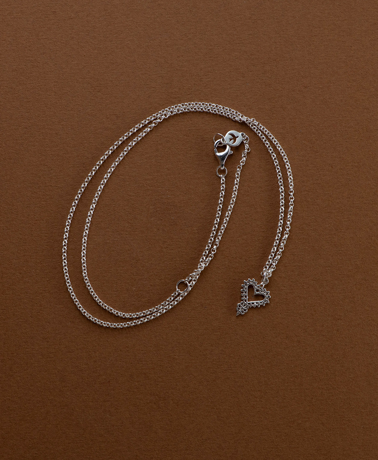 Mini Gypsy Heart Necklace - 925 Sterling Silver