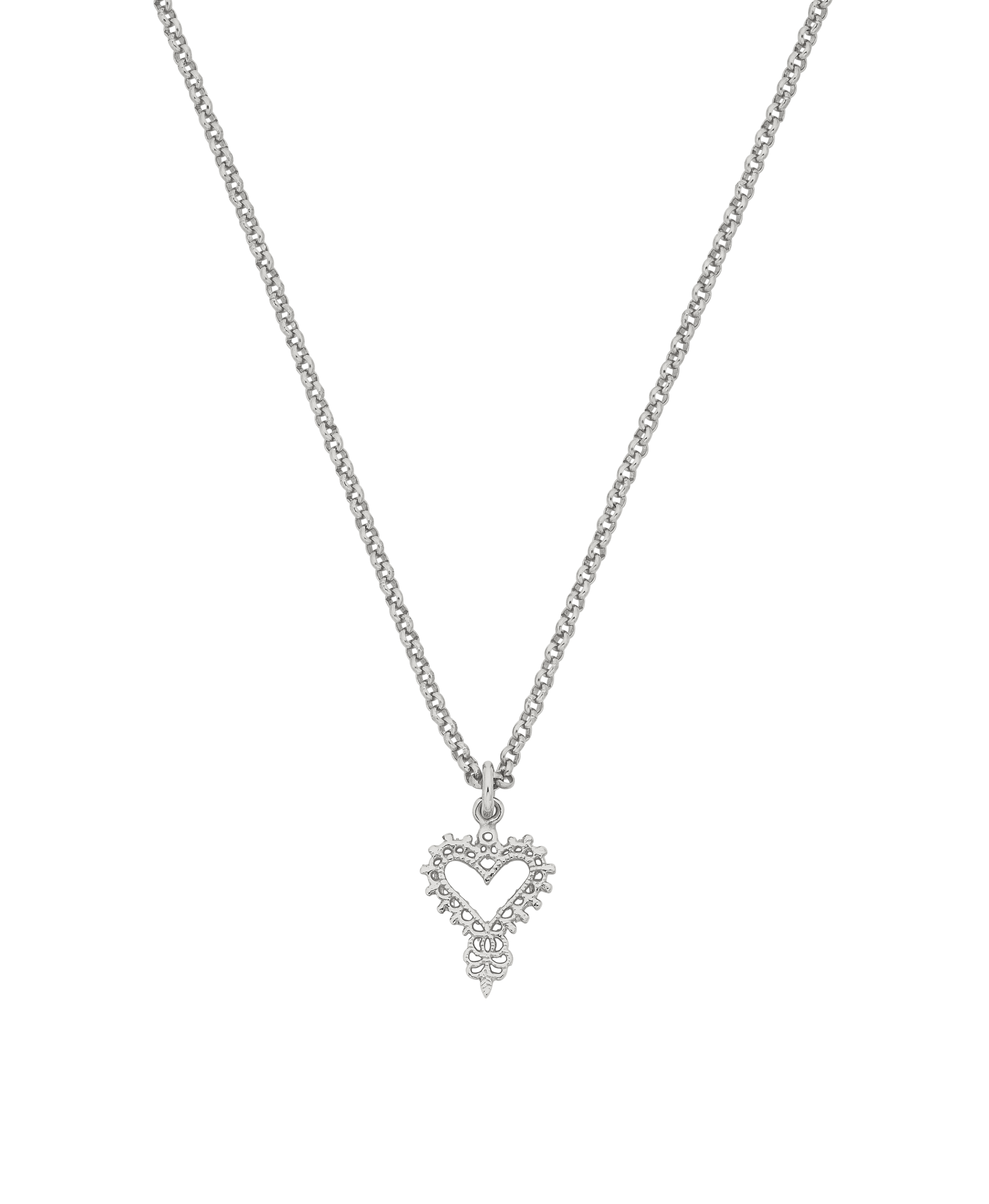 Mini Gypsy Heart Necklace - 925 Sterling Silver