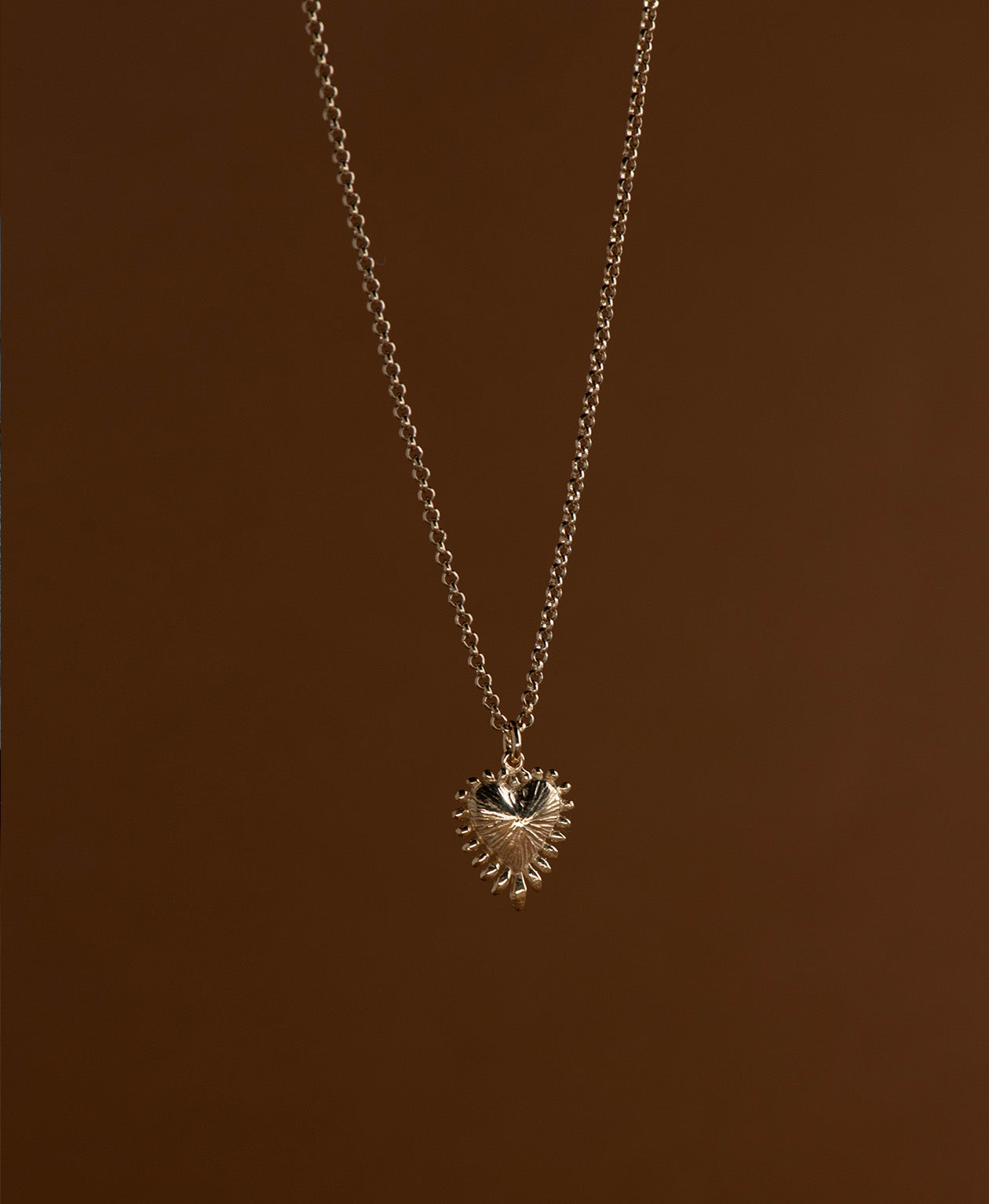 Mini Heart Rays Necklace - 22k Gold Vermeil