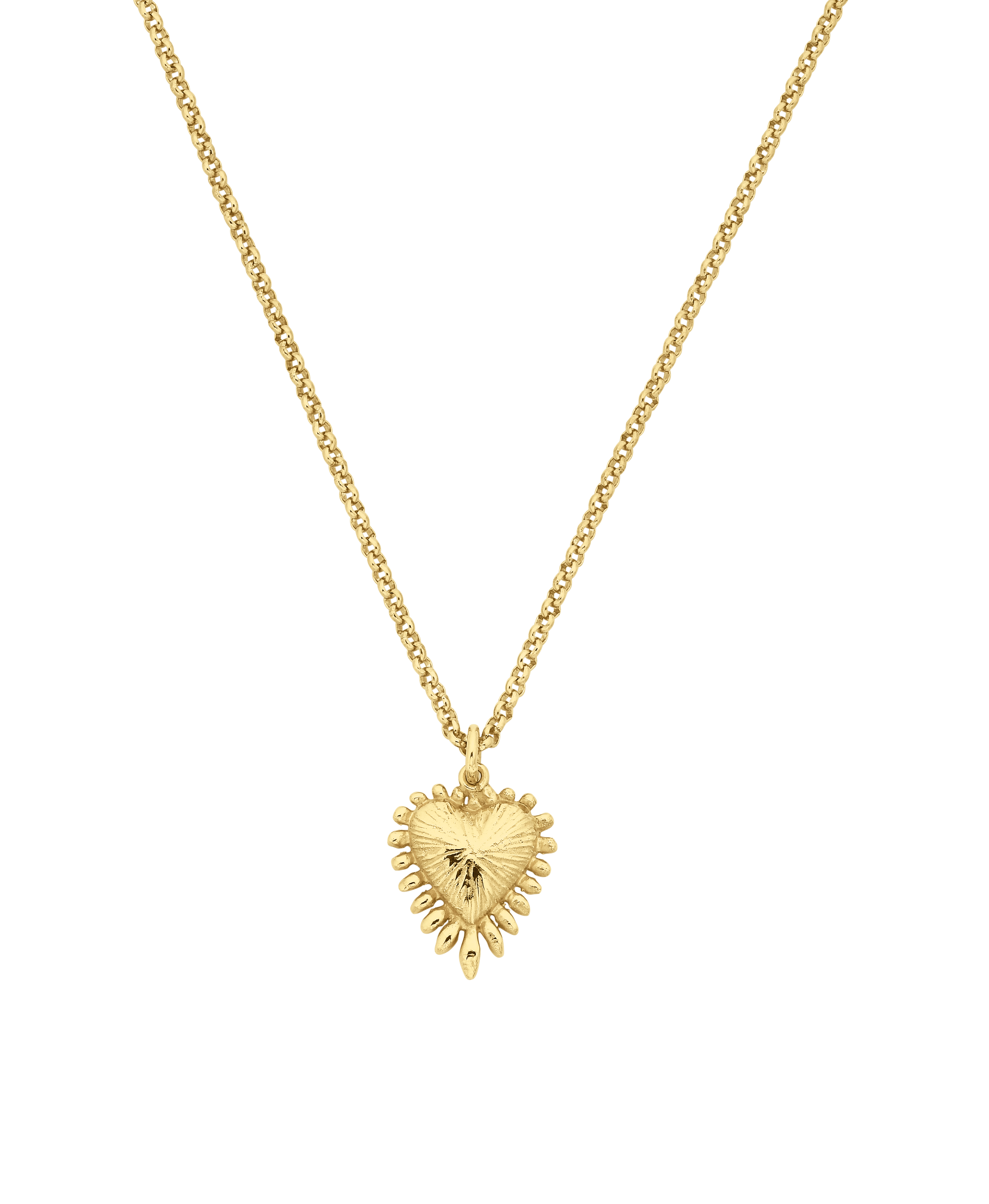 Mini Heart Rays Necklace - 22k Gold Vermeil