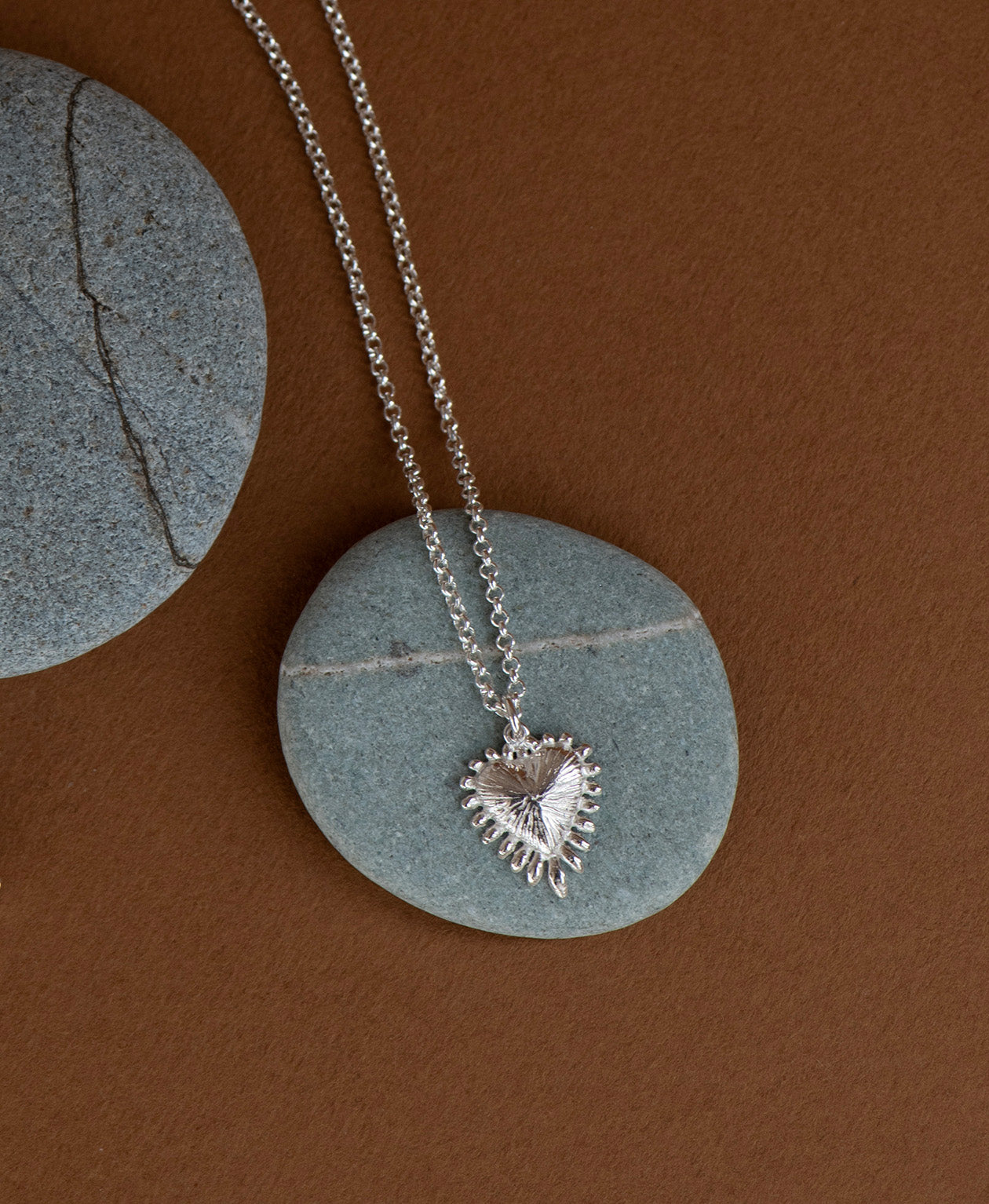 Mini Heart Rays Necklace - 925 Sterling Silver