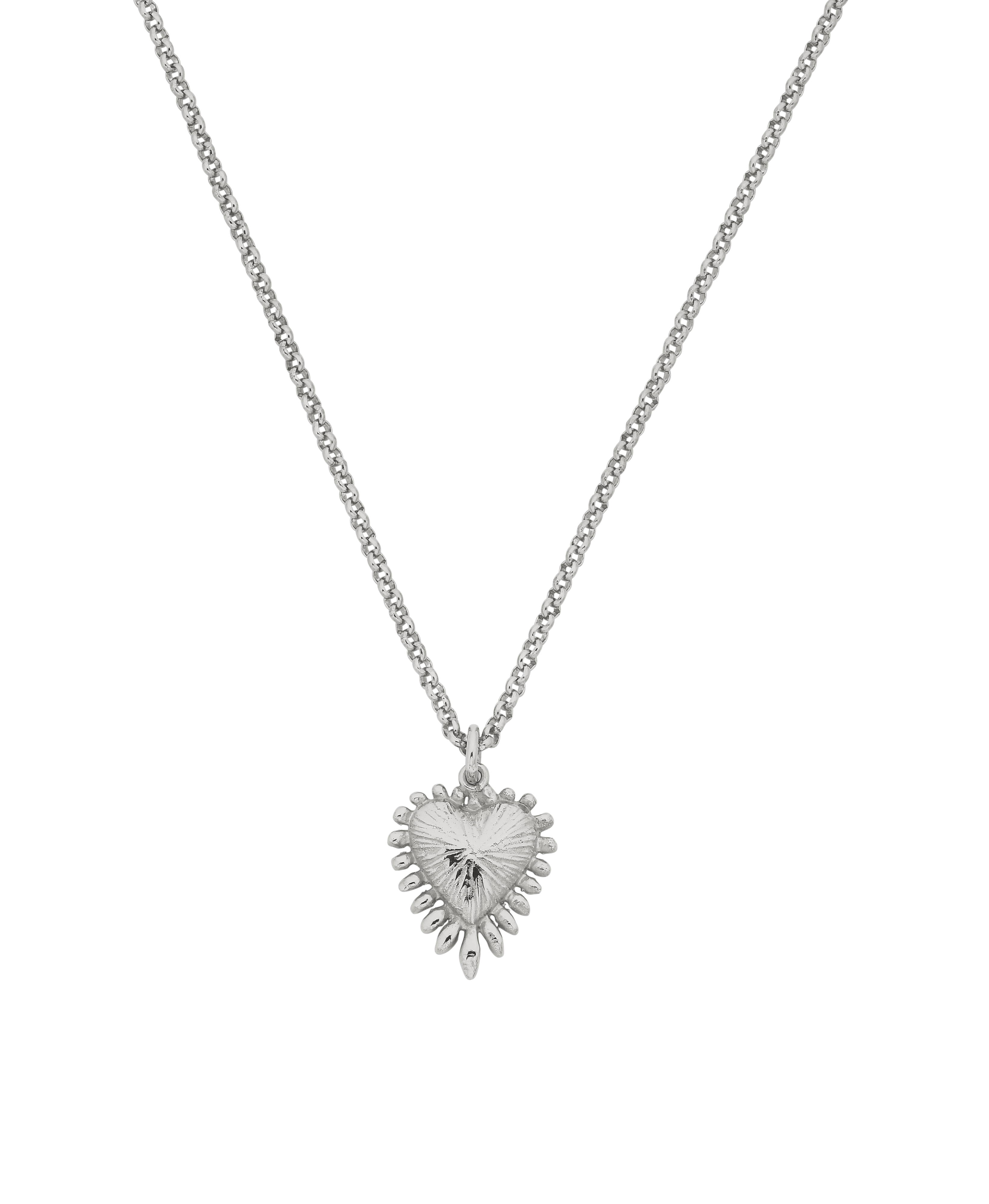 Mini Heart Rays Necklace - 925 Sterling Silver