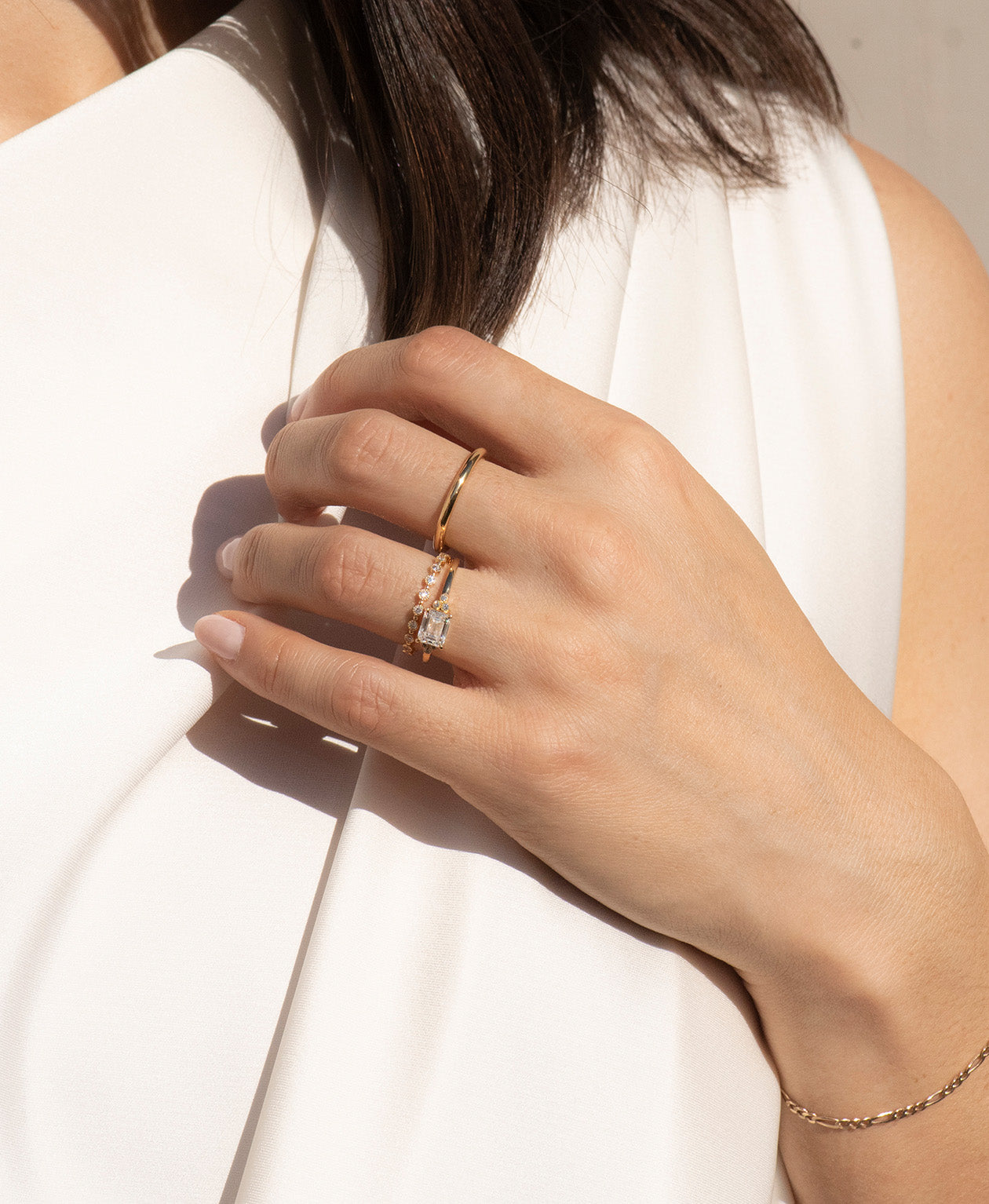 Mon Cheri Engagement Ring - 18k Yellow Gold, Emerald Cut Diamond 1.0 carat