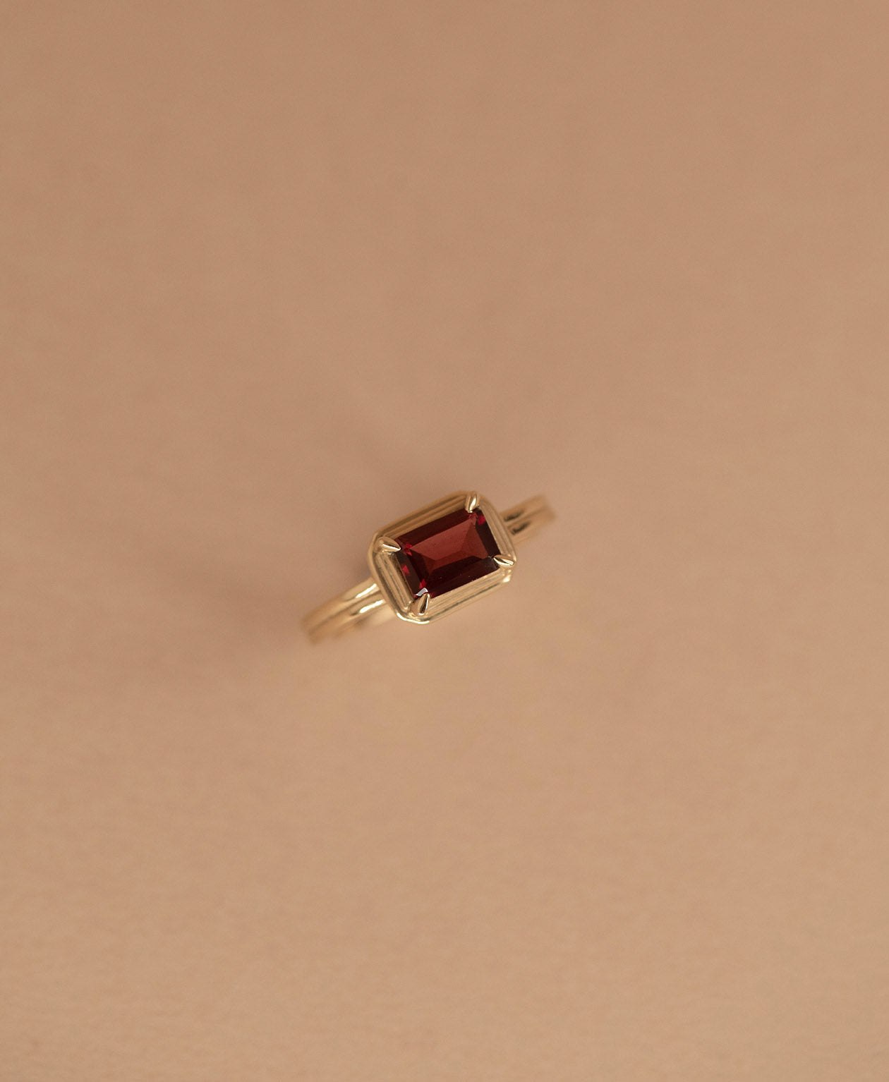 Naia Ring - 22k Gold Vermeil, Rhodolite Garnet