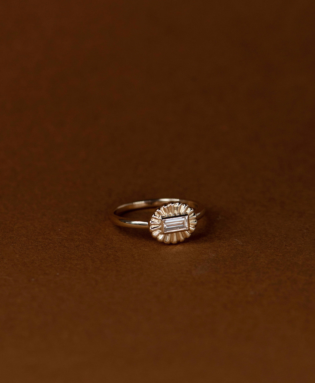 Odette Ring - 9k Yellow Gold, Baguette Lab Grown Diamond