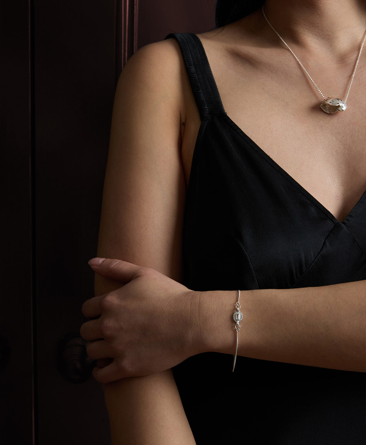 Odette Bracelet - 925 Sterling Silver, White Topaz