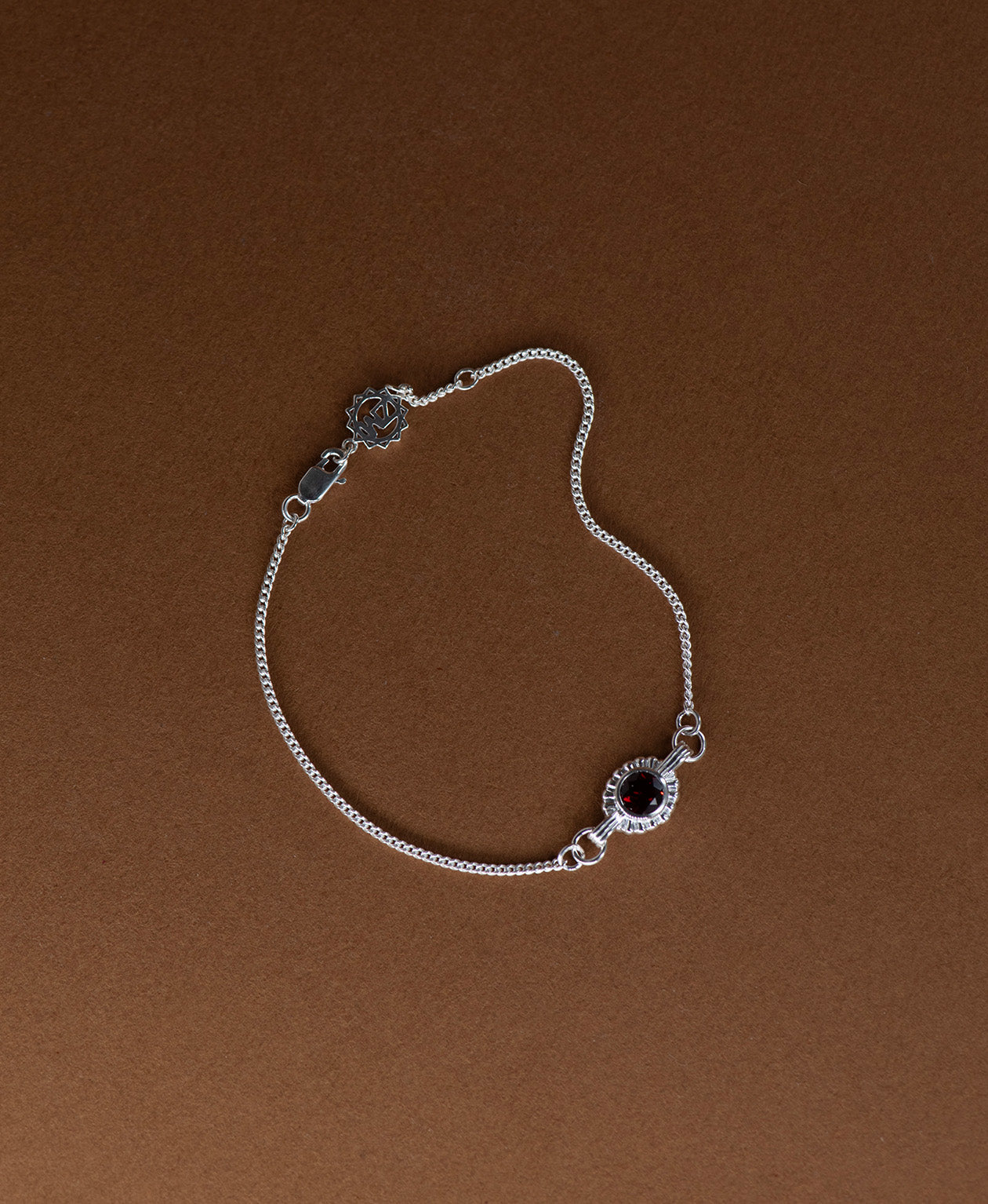 Odette Bracelet - 925 Sterling Silver, Garnet