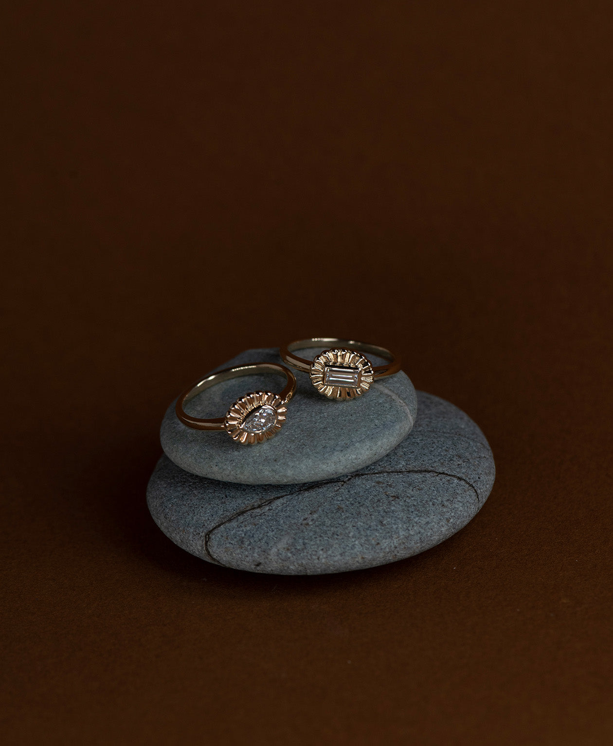 Odette Ring - 9k Yellow Gold, Baguette Lab Grown Diamond