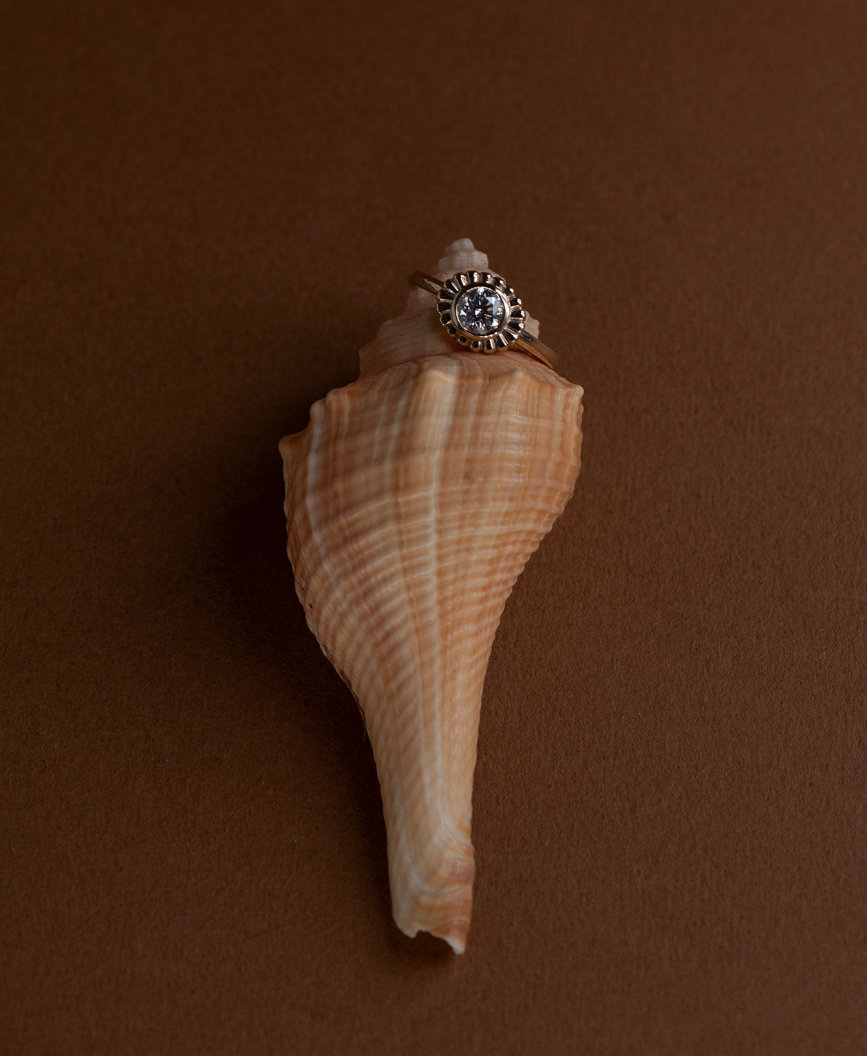 Odette Ring - 9k Yellow Gold, Round Lab Grown Diamond