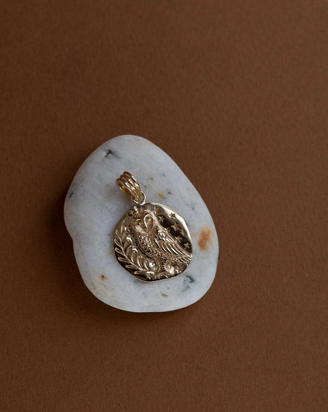 Owl Charm - 22k Gold Vermeil
