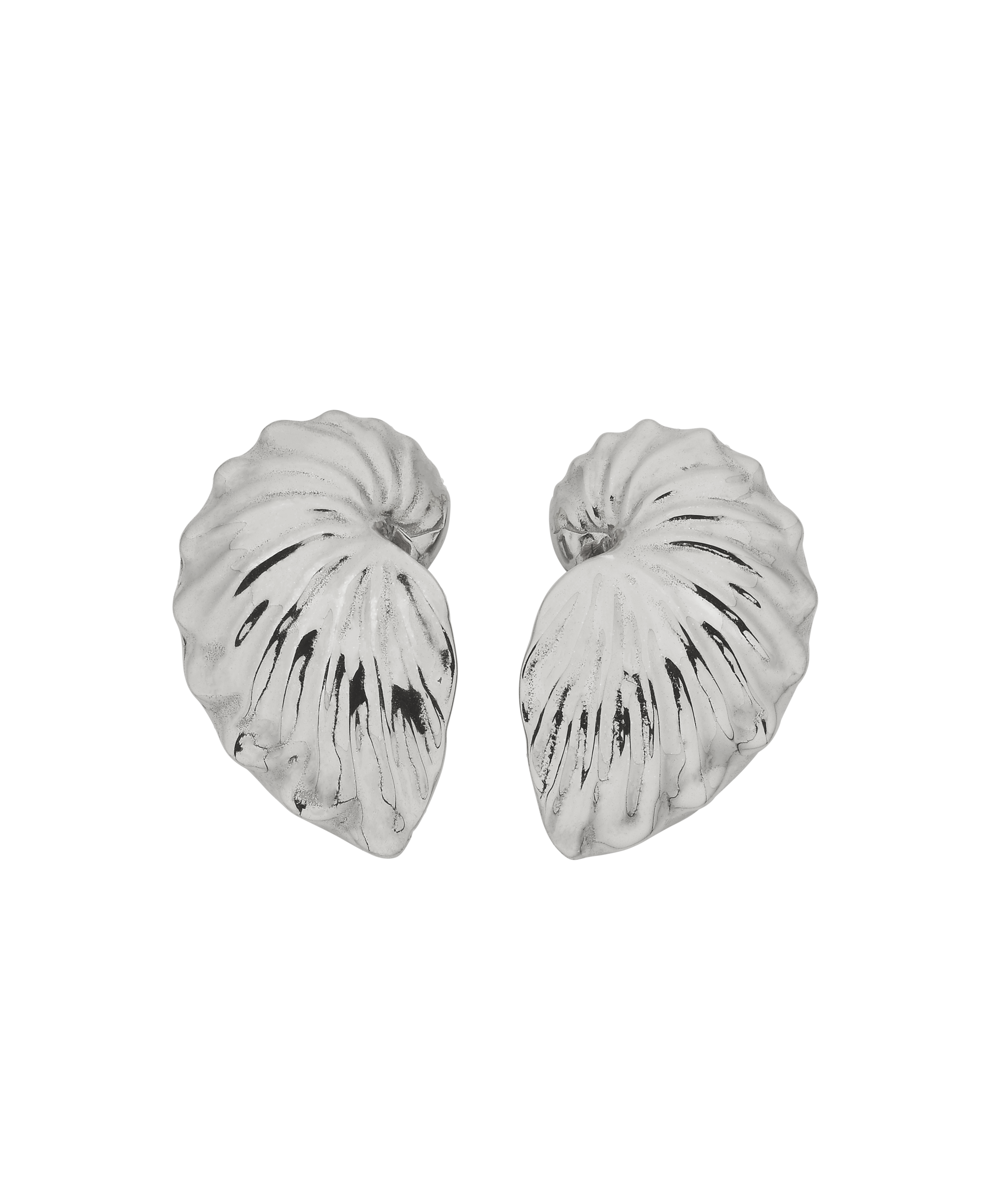 Paper Nautilus Earrings - 925 Sterling Silver