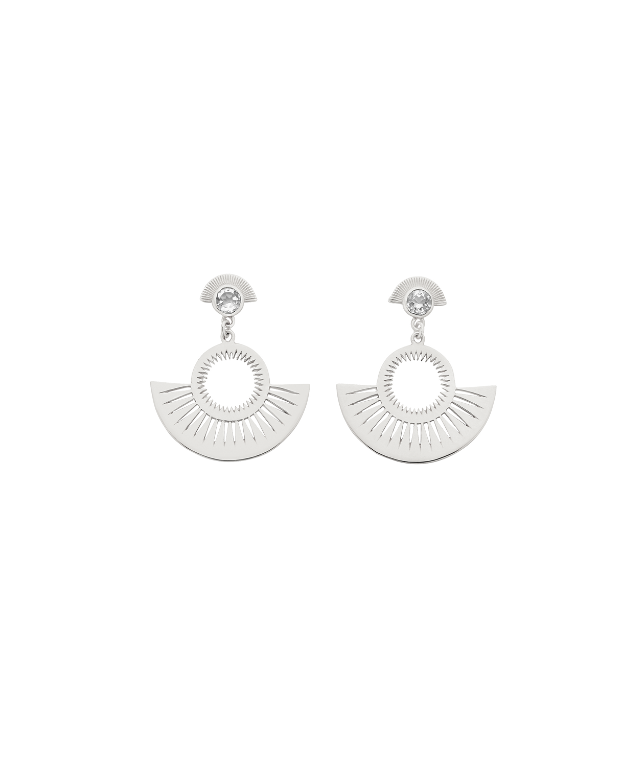 Pocket Full of Sunshine Earrings - 925 Sterling Silver, Rose Quartz
