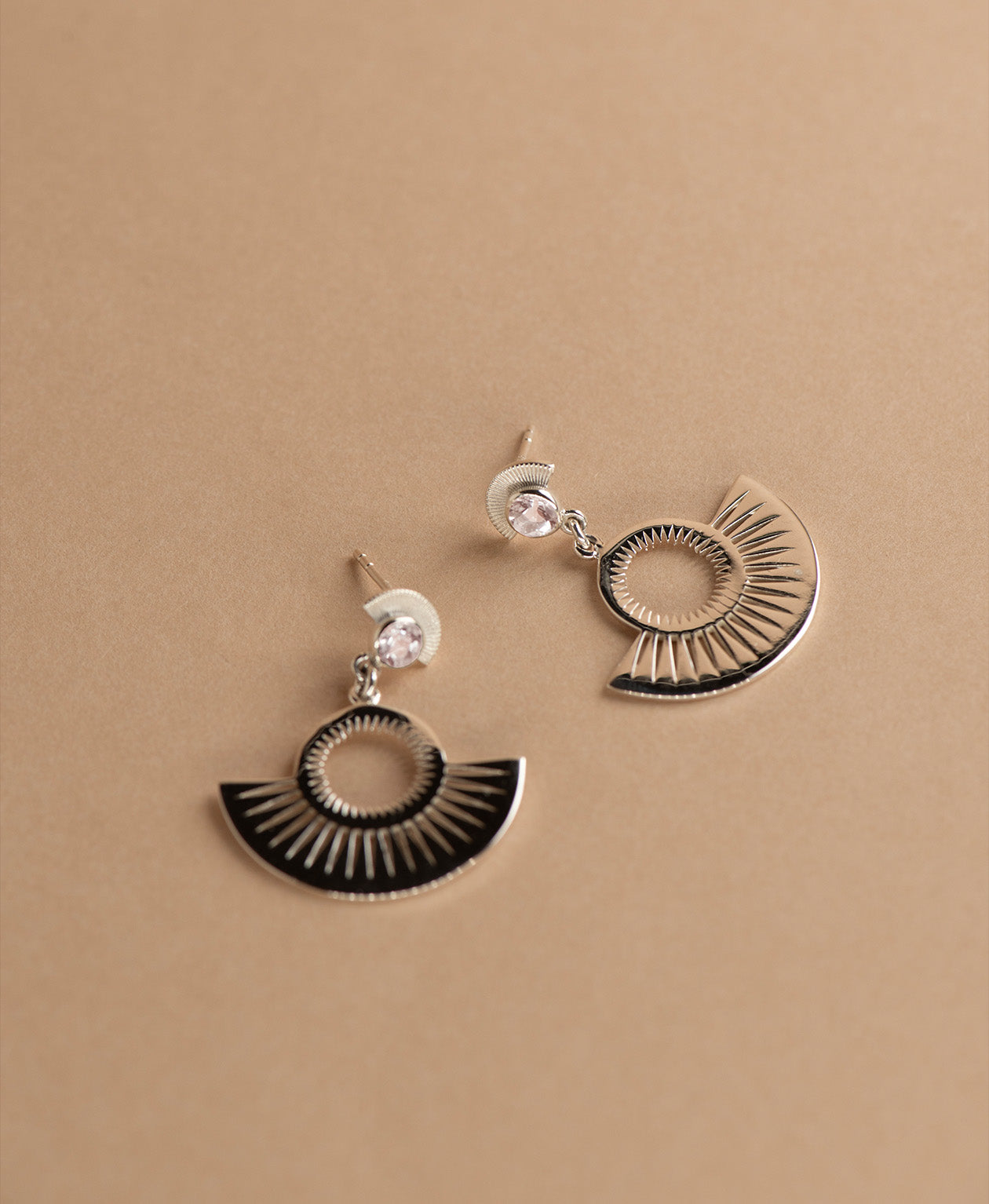 Pocket Full of Sunshine Earrings - 925 Sterling Silver, Rose Quartz