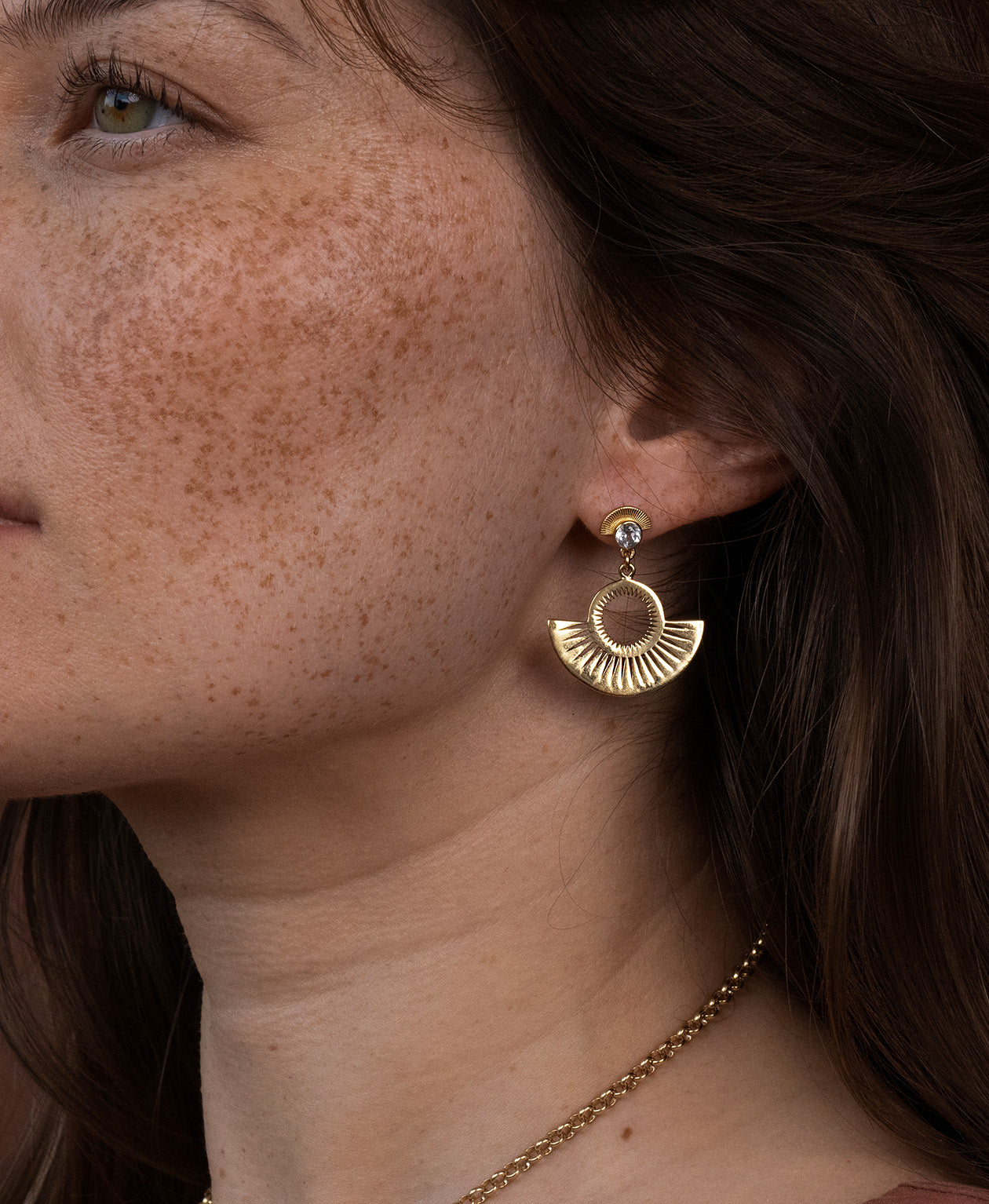 Pocket Full of Sunshine Earrings - 22k Gold Vermeil, Aquamarine