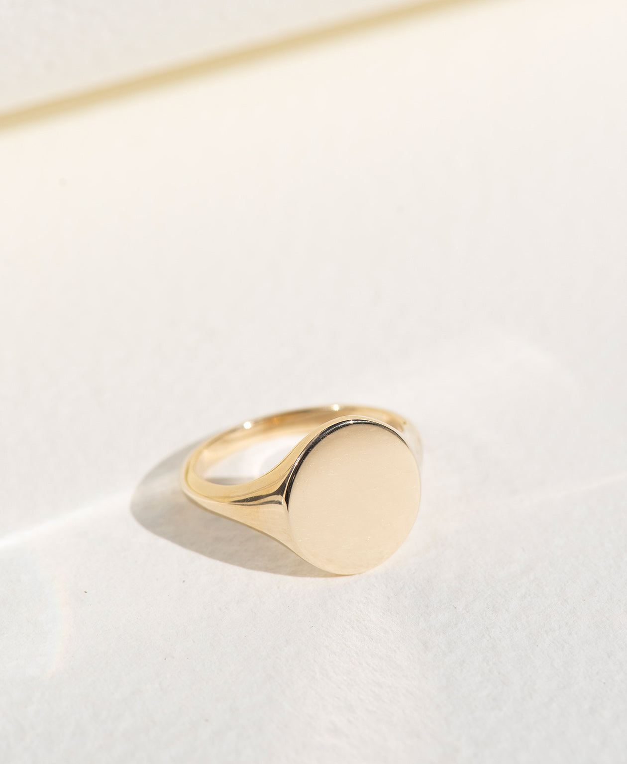 Classic Polished Signet Ring - 9k Yellow Gold | Zoë & Morgan NZ