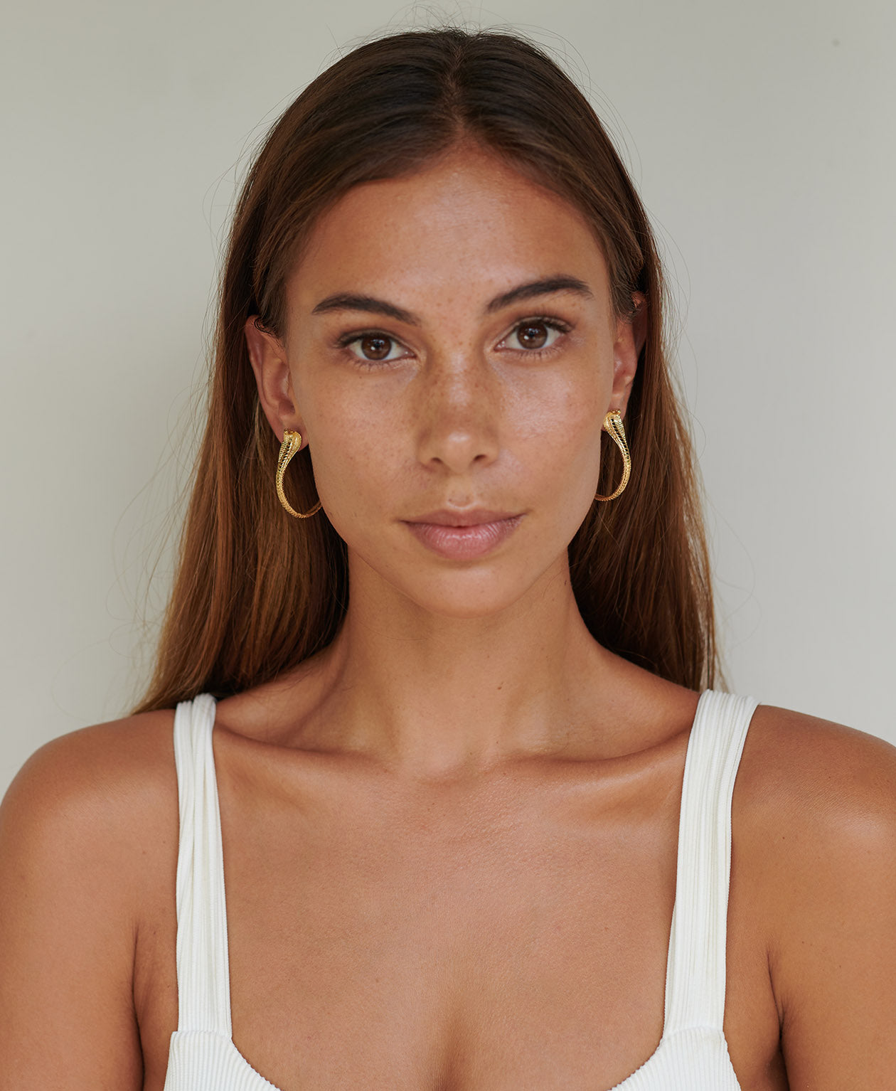 Protect Me Hoop Earrings - 22k Gold Vermeil